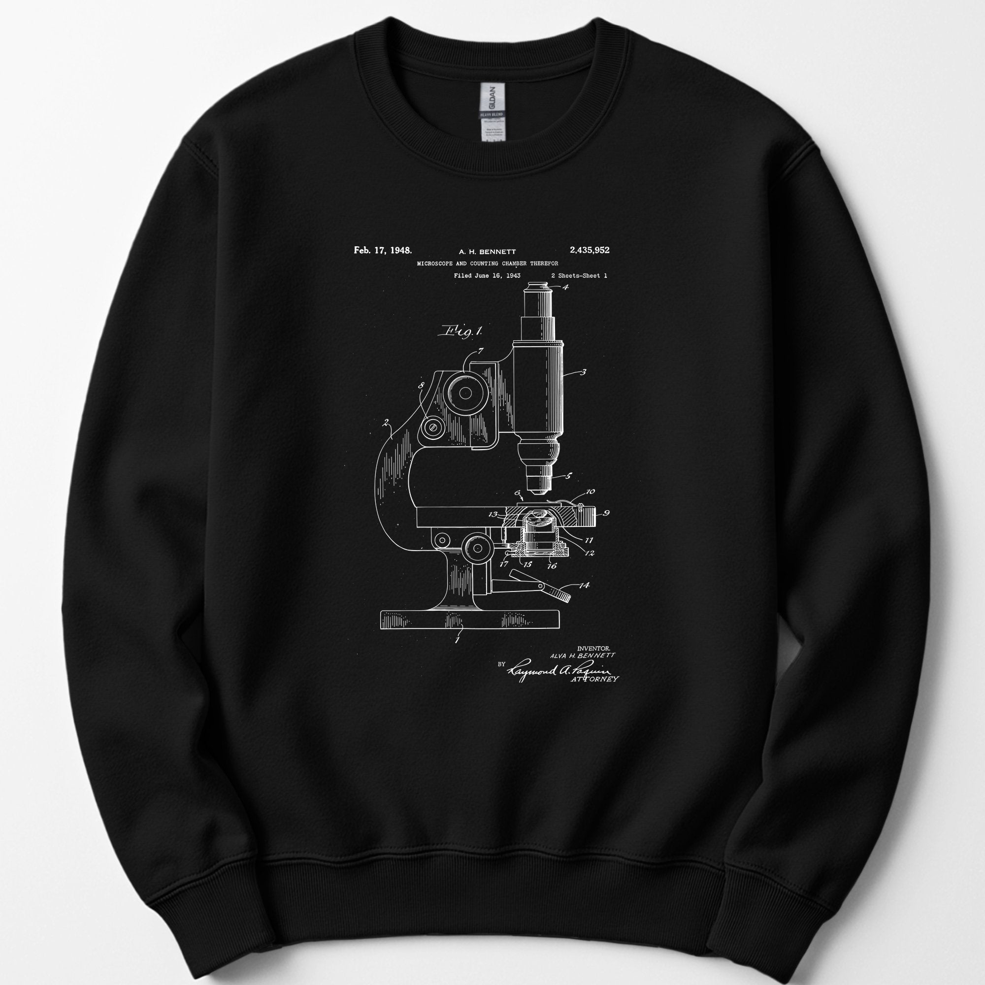 Microscope Patent sweatshirt — Black