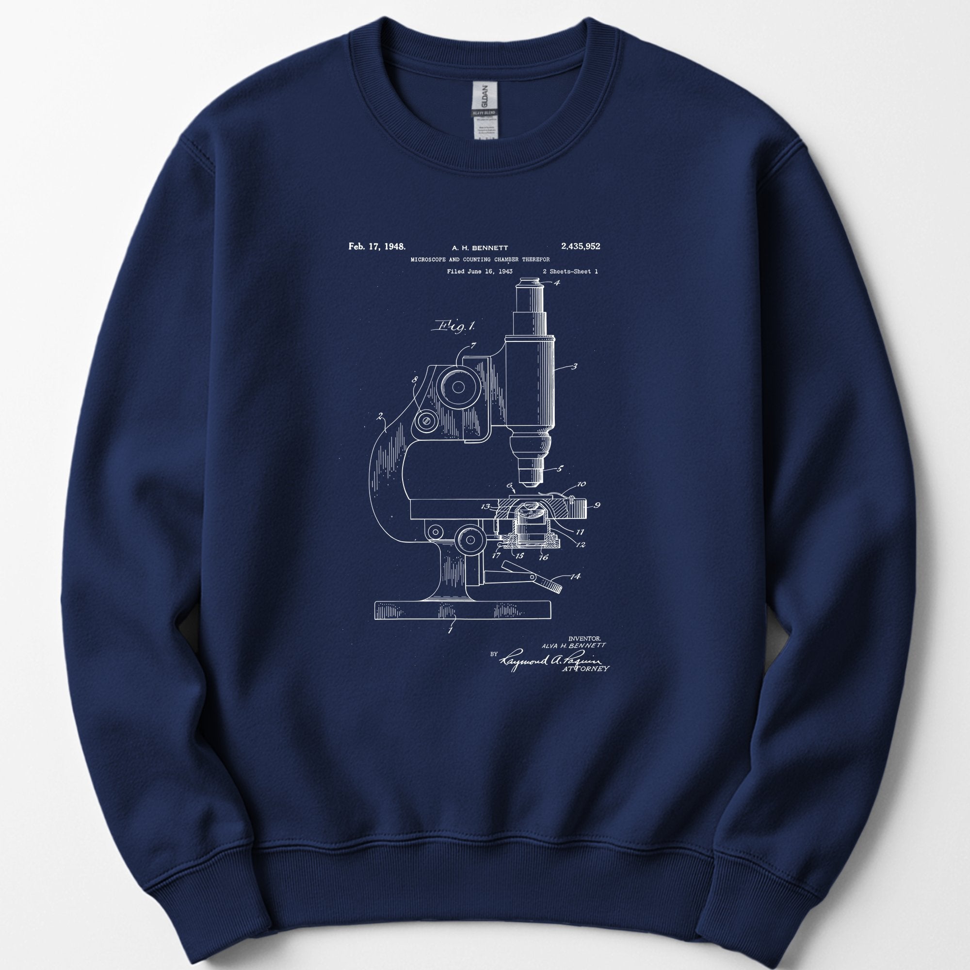 Microscope Patent sweatshirt — Navy