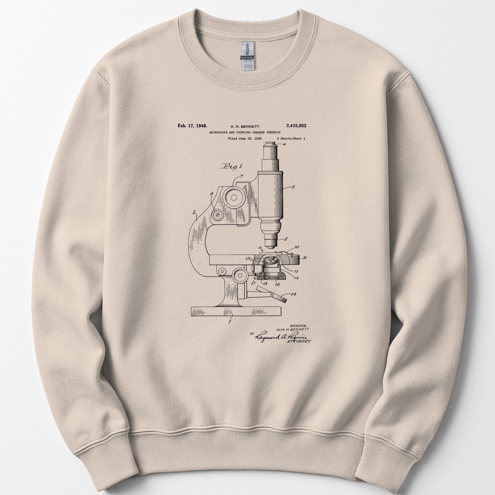 Microscope Patent sweatshirt — Sand