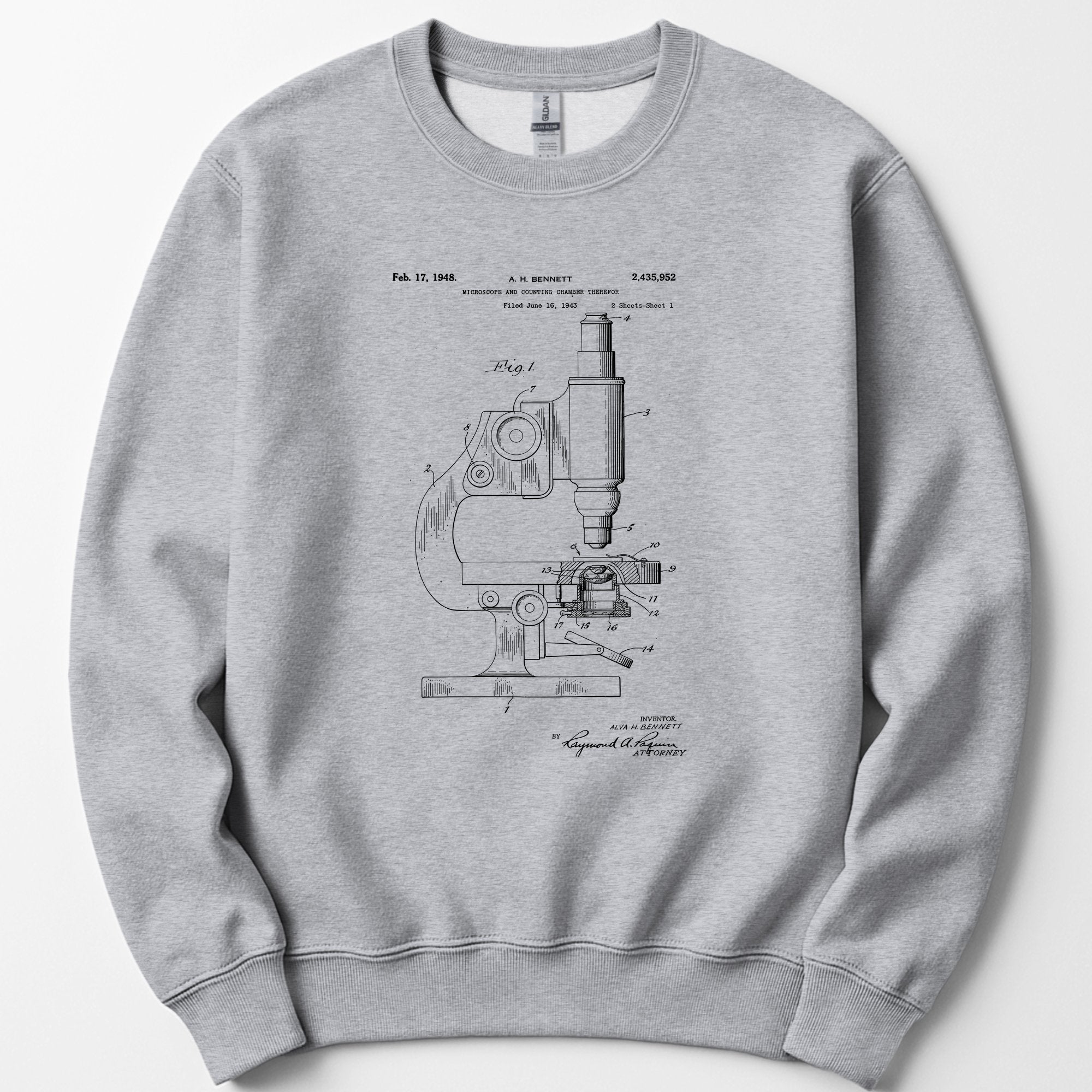 Microscope Patent sweatshirt — Sport Grey