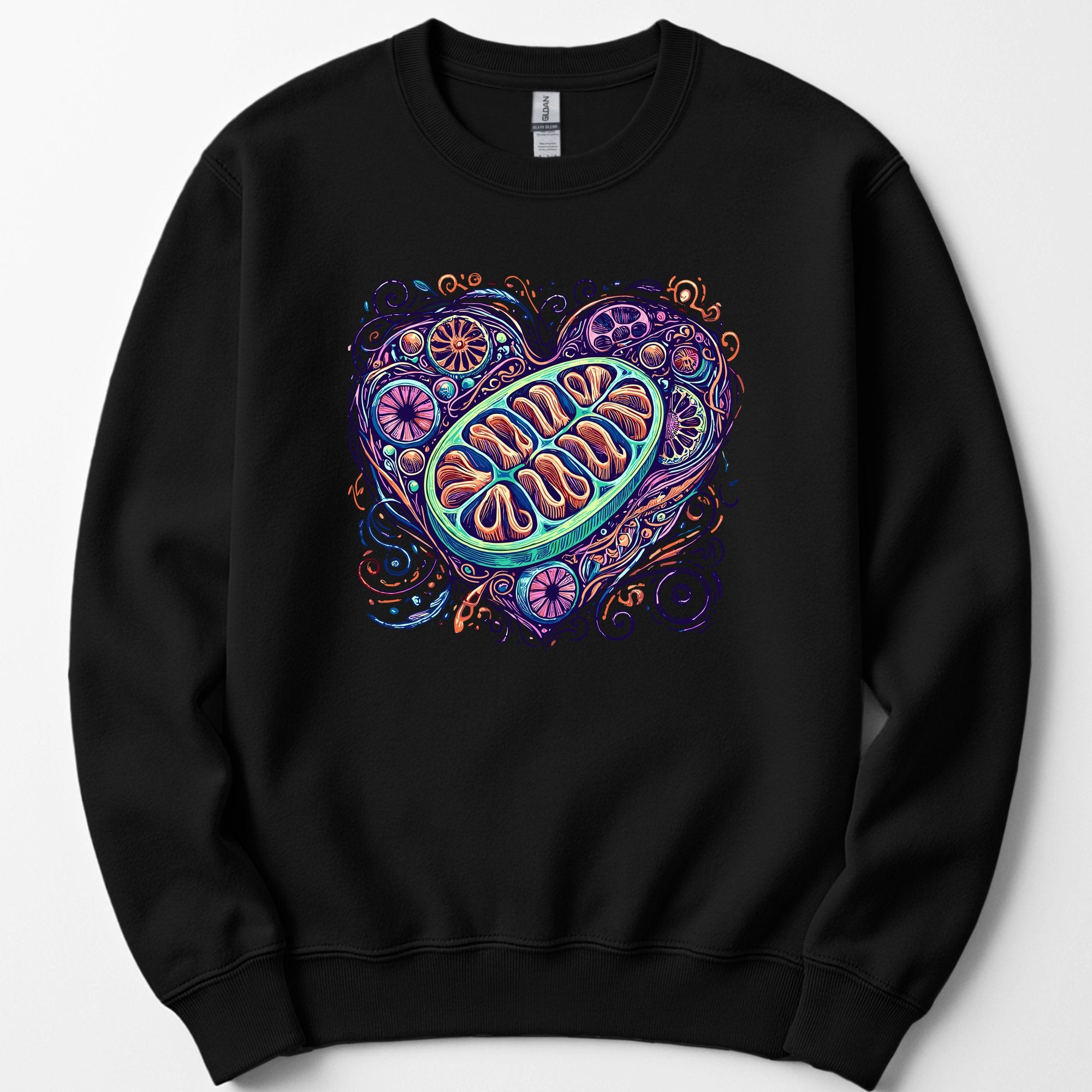 Mitochondria Heart sweatshirt — Black
