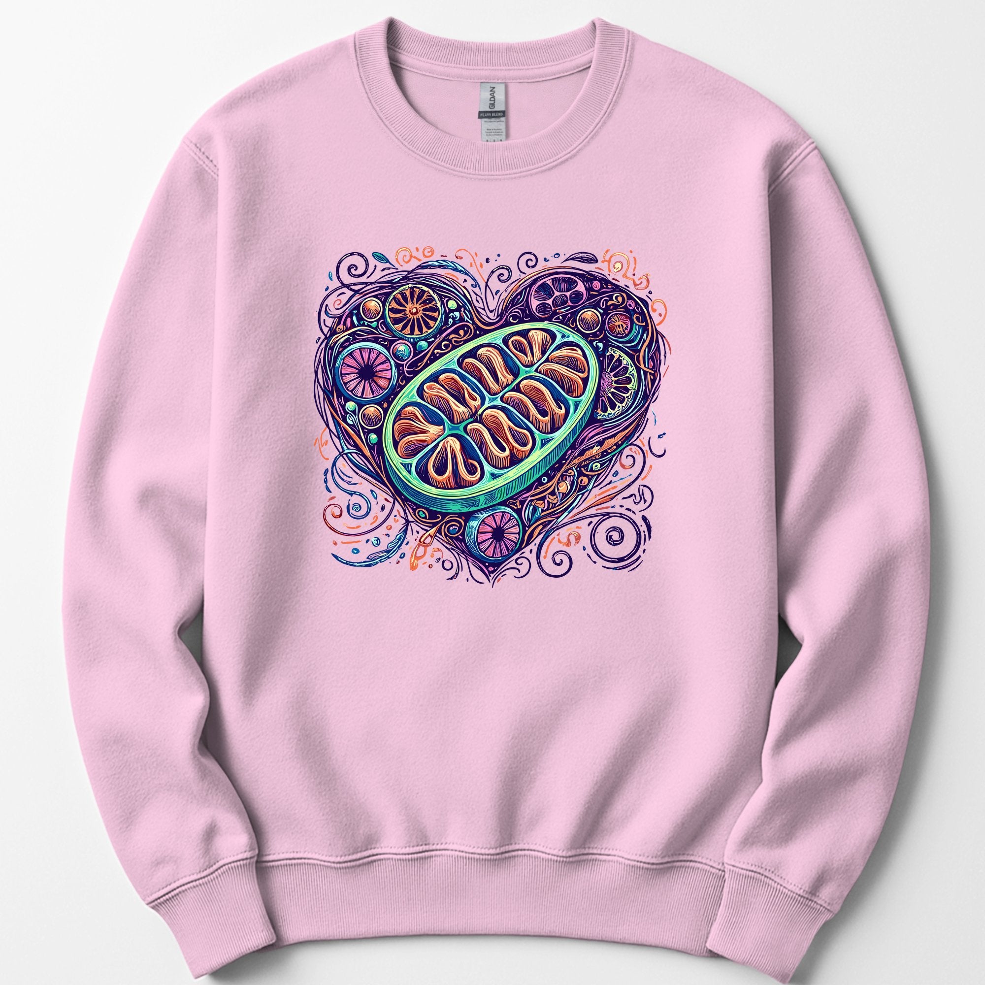 Mitochondria Heart sweatshirt — Light Pink