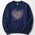 Mitochondria Heart sweatshirt — Navy
