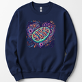 Mitochondria Heart sweatshirt — Navy