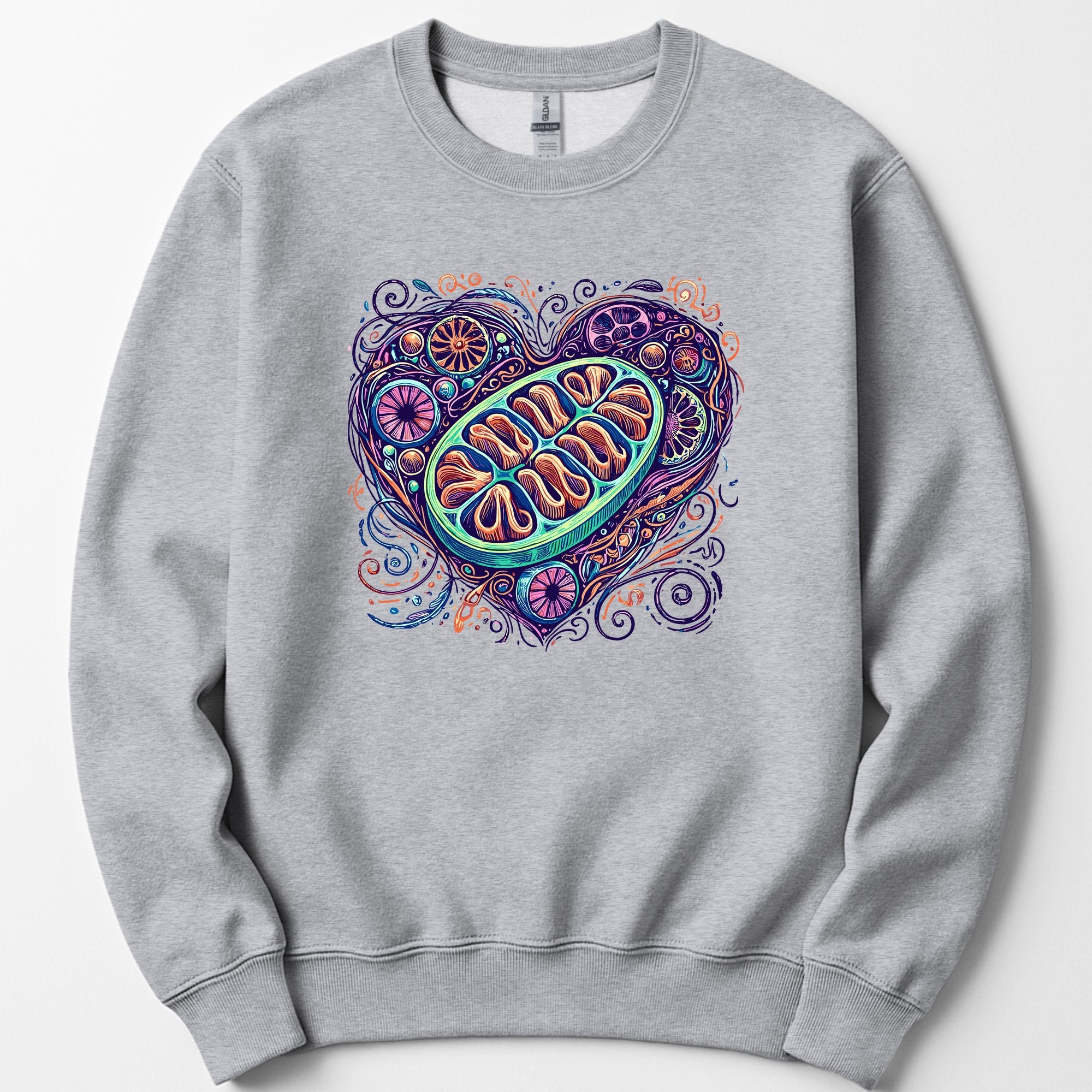Mitochondria Heart sweatshirt — Sport Grey