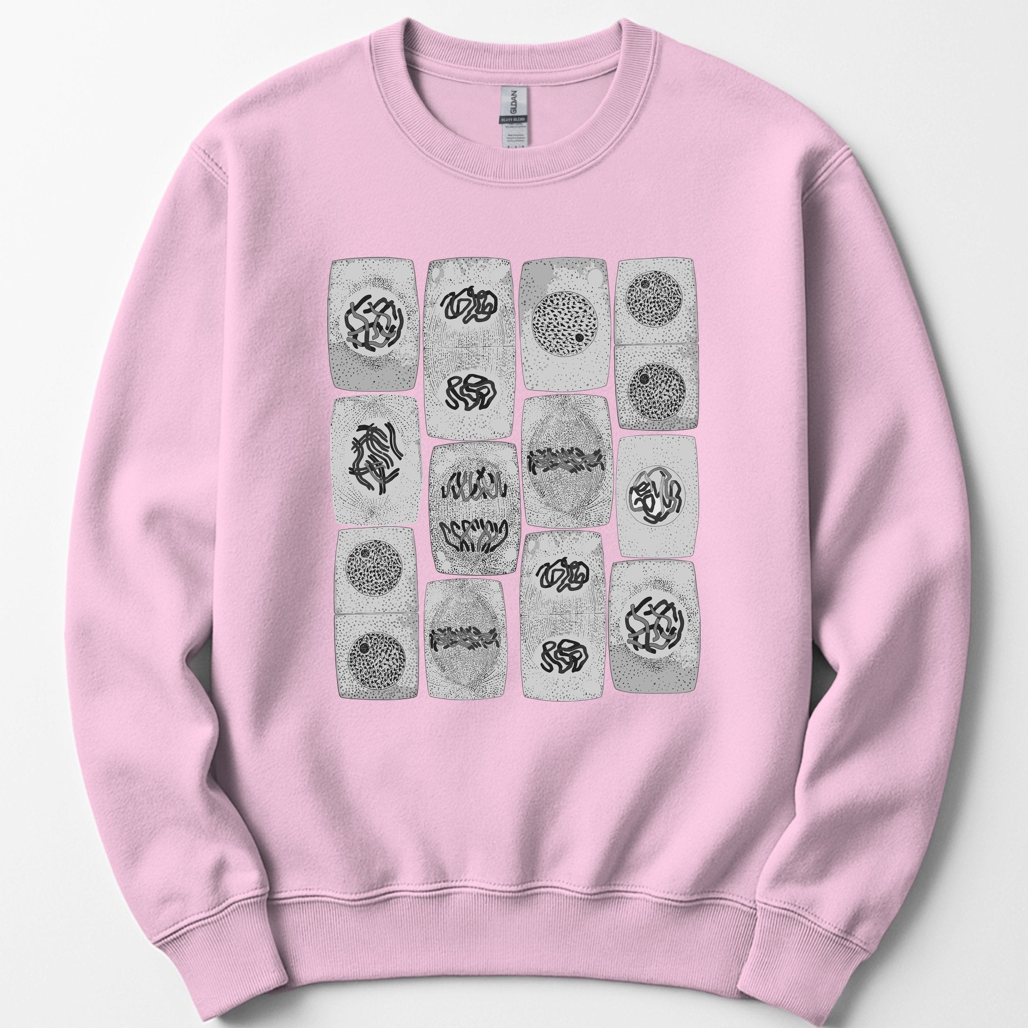 Mitosis Pattern sweatshirt — Light Pink