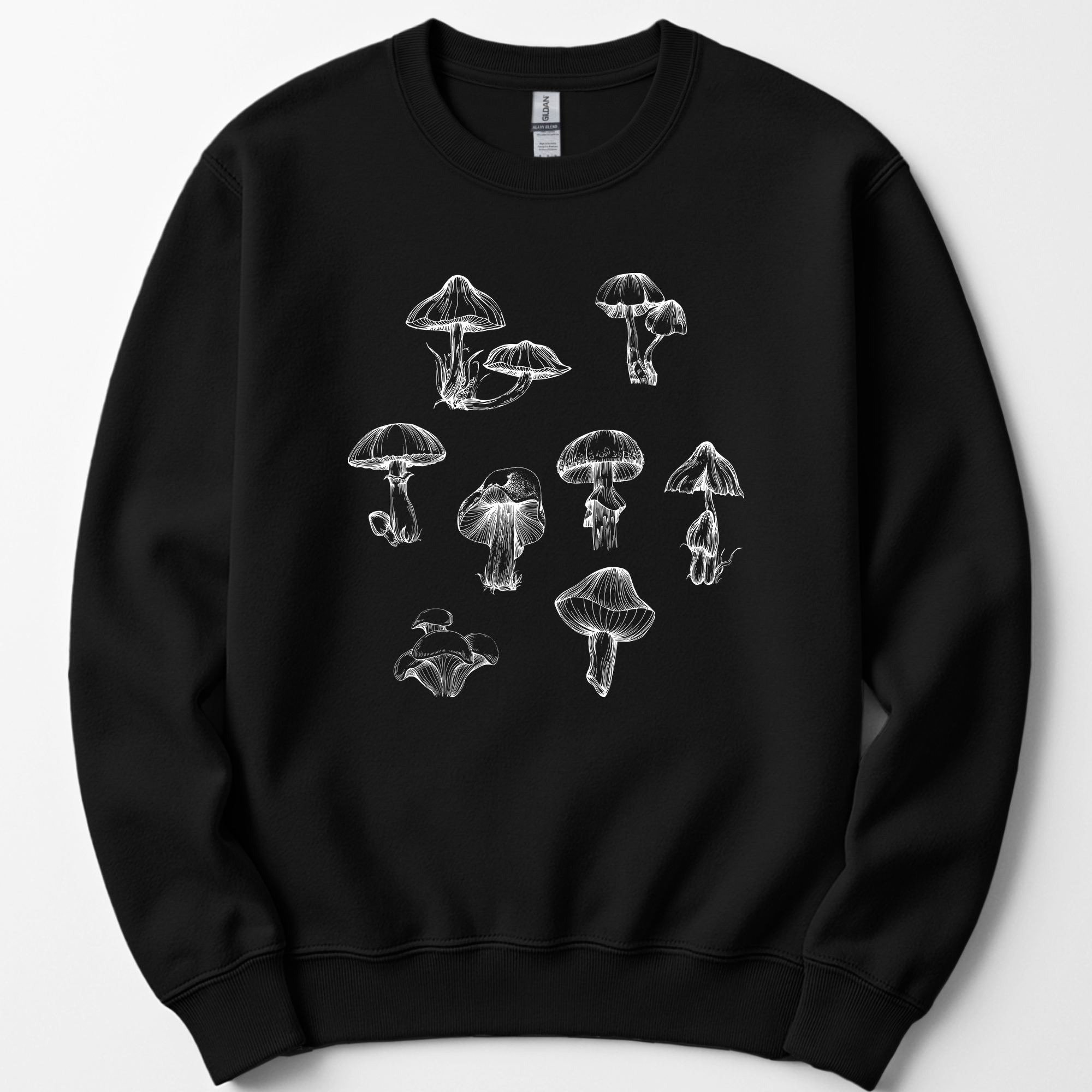 Mushrooms sweatshirt — Black