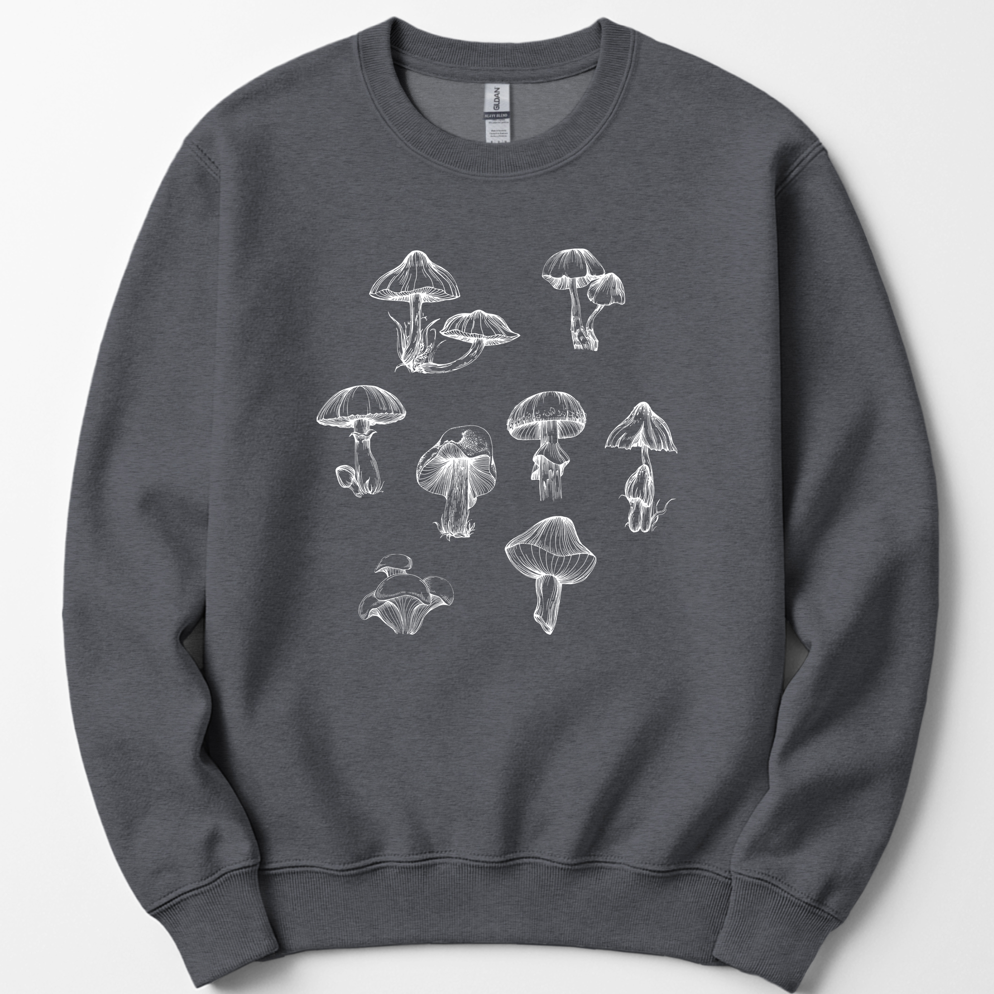 Mushrooms sweatshirt — Dark Heather