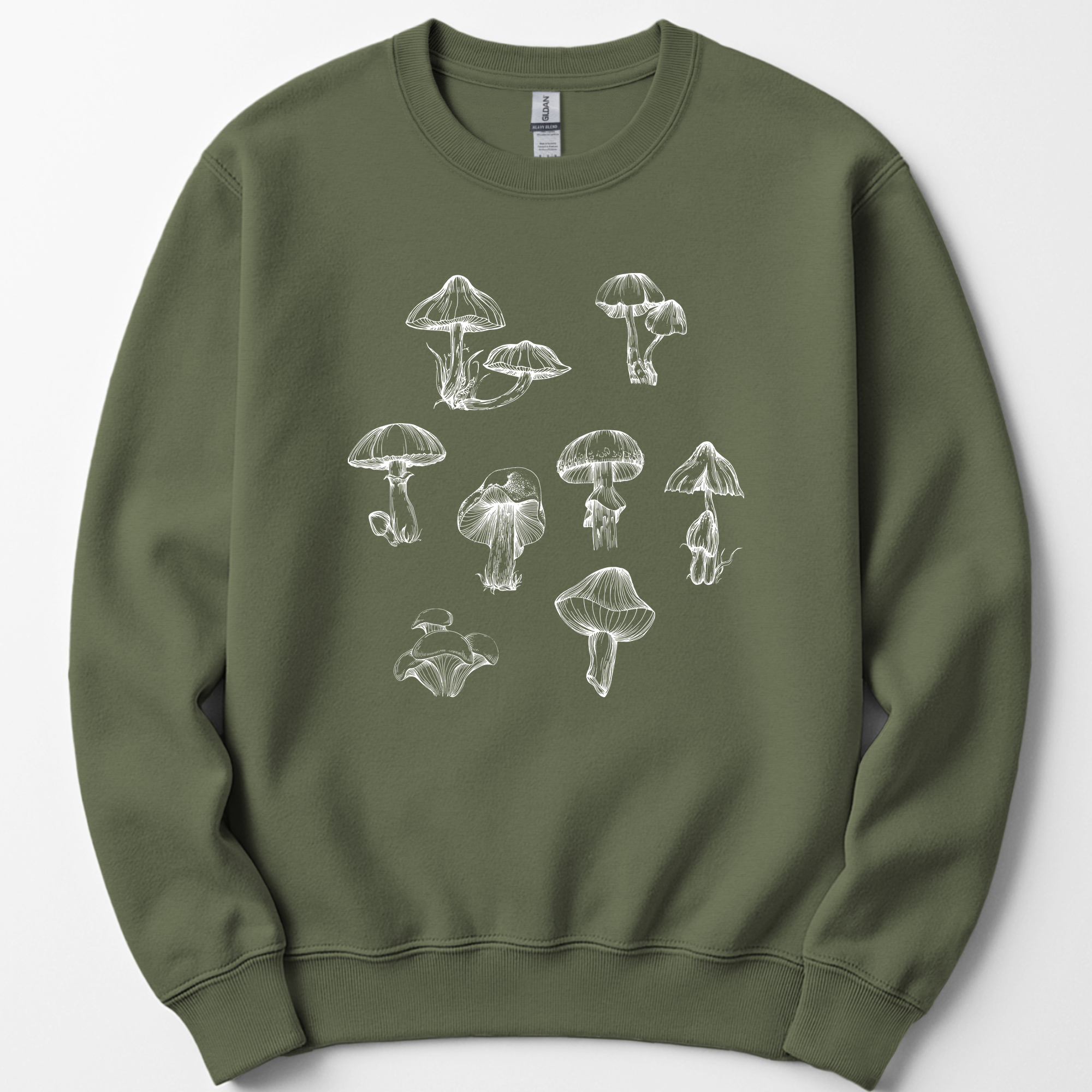 Mushrooms sweatshirt — Military Green