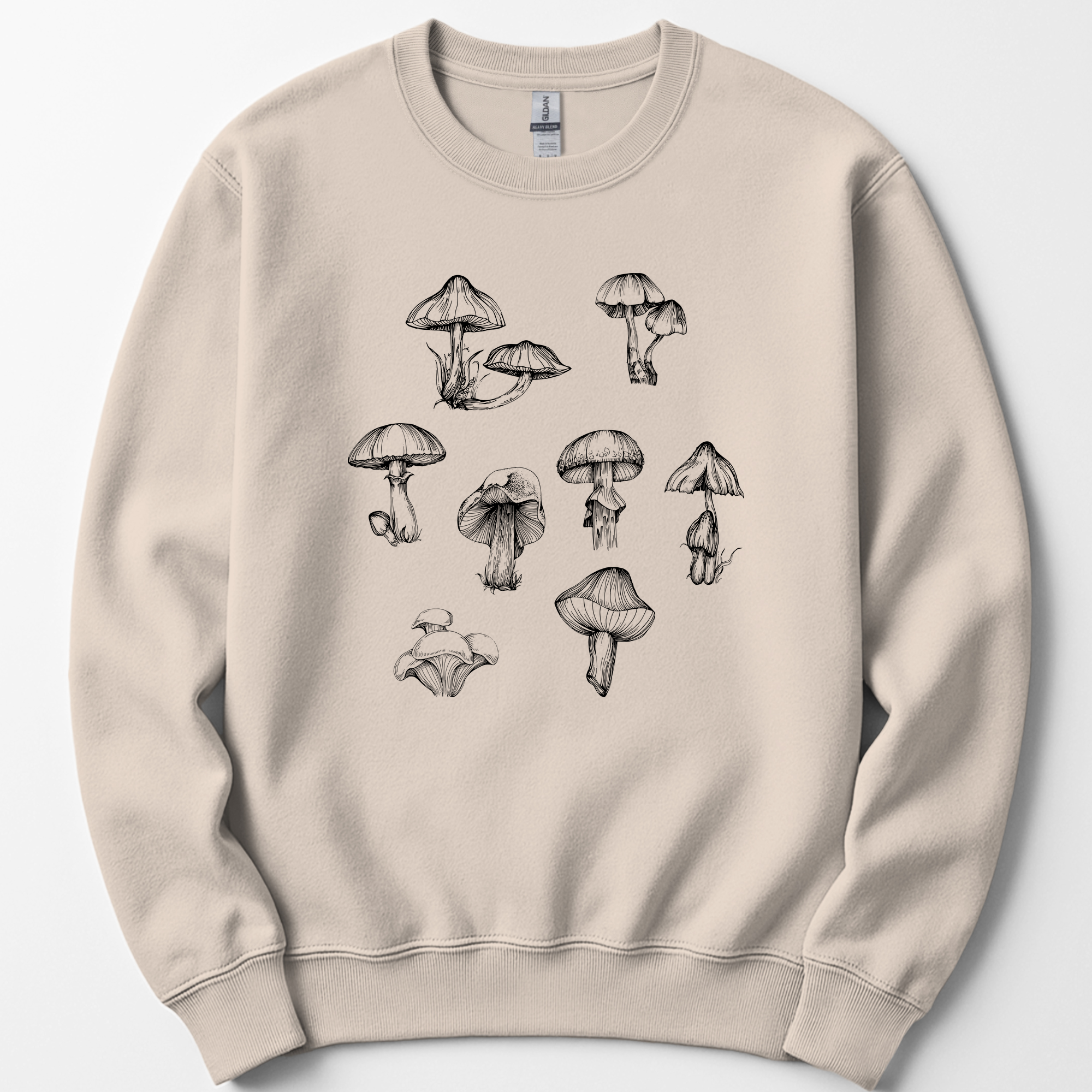 Mushrooms sweatshirt — Sand