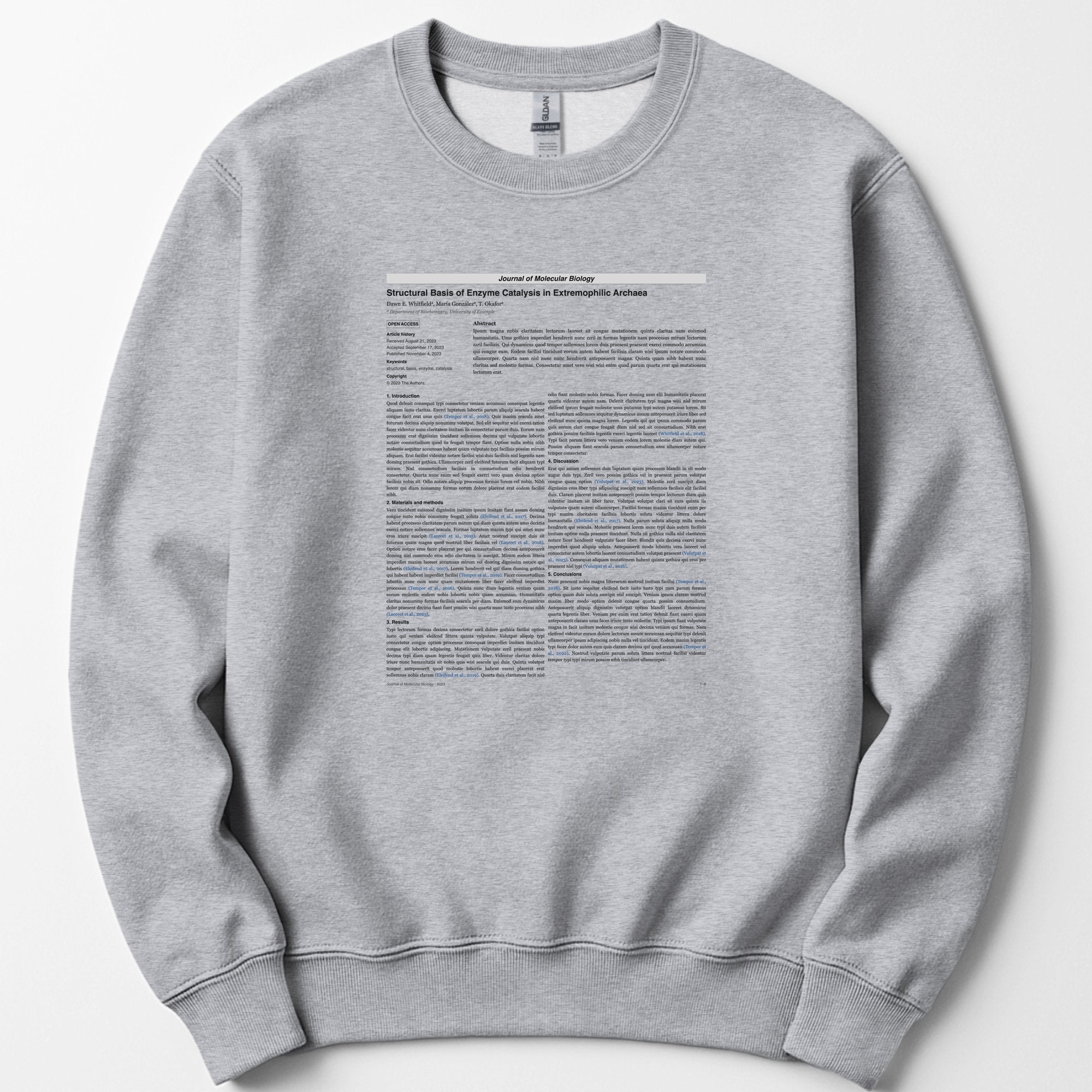 Custom scientific paper sweatshirt — Sport Grey