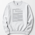 Custom scientific paper sweatshirt — White