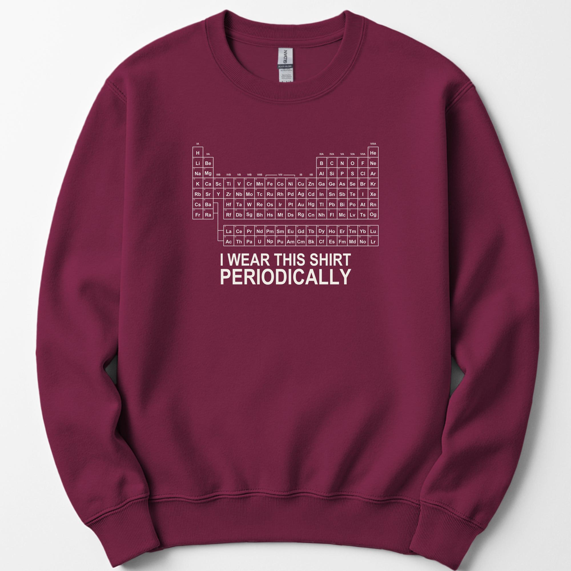 I Wear This Shirt Periodically — Classic sweatshirt — Maroon