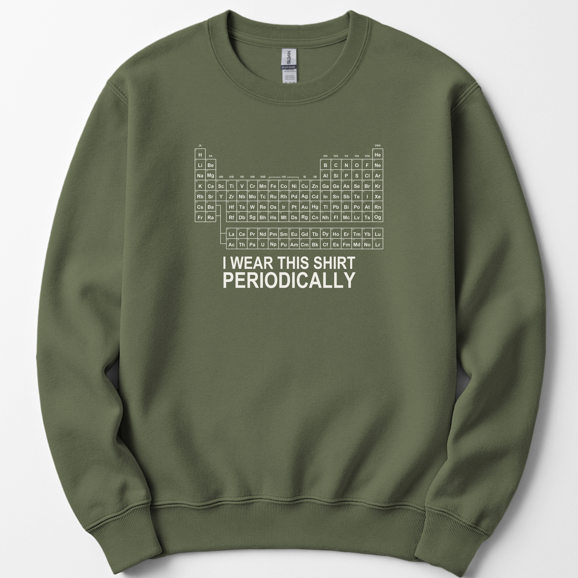 I Wear This Shirt Periodically — Classic sweatshirt — Military Green
