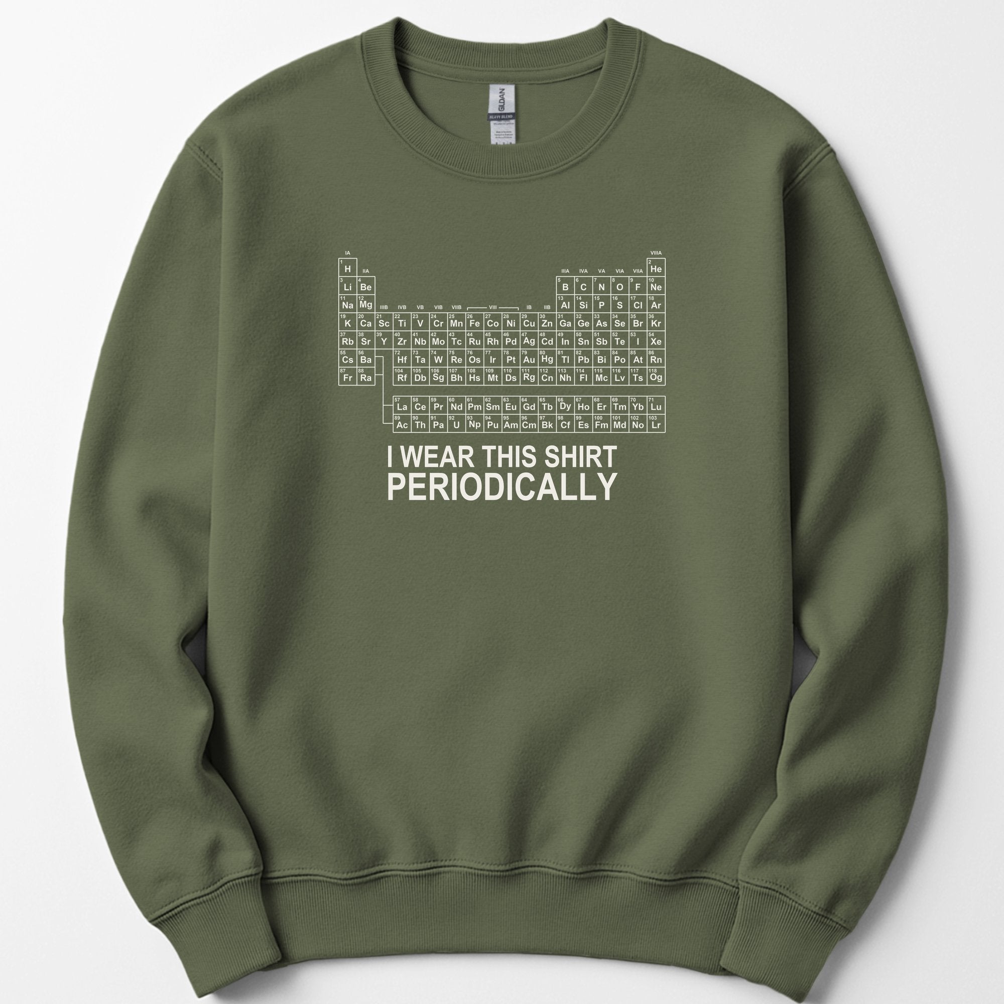 I Wear This Shirt Periodically — Classic sweatshirt — Military Green