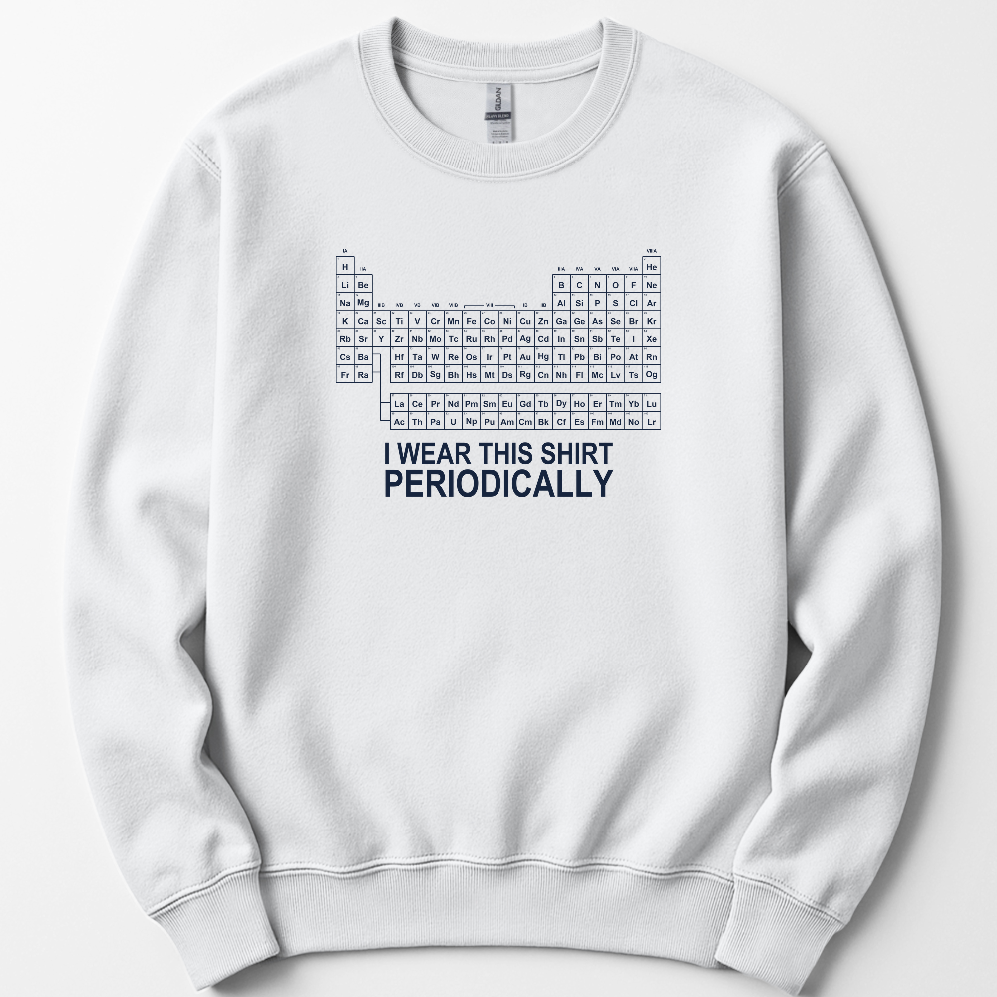 I Wear This Shirt Periodically — Classic sweatshirt — White
