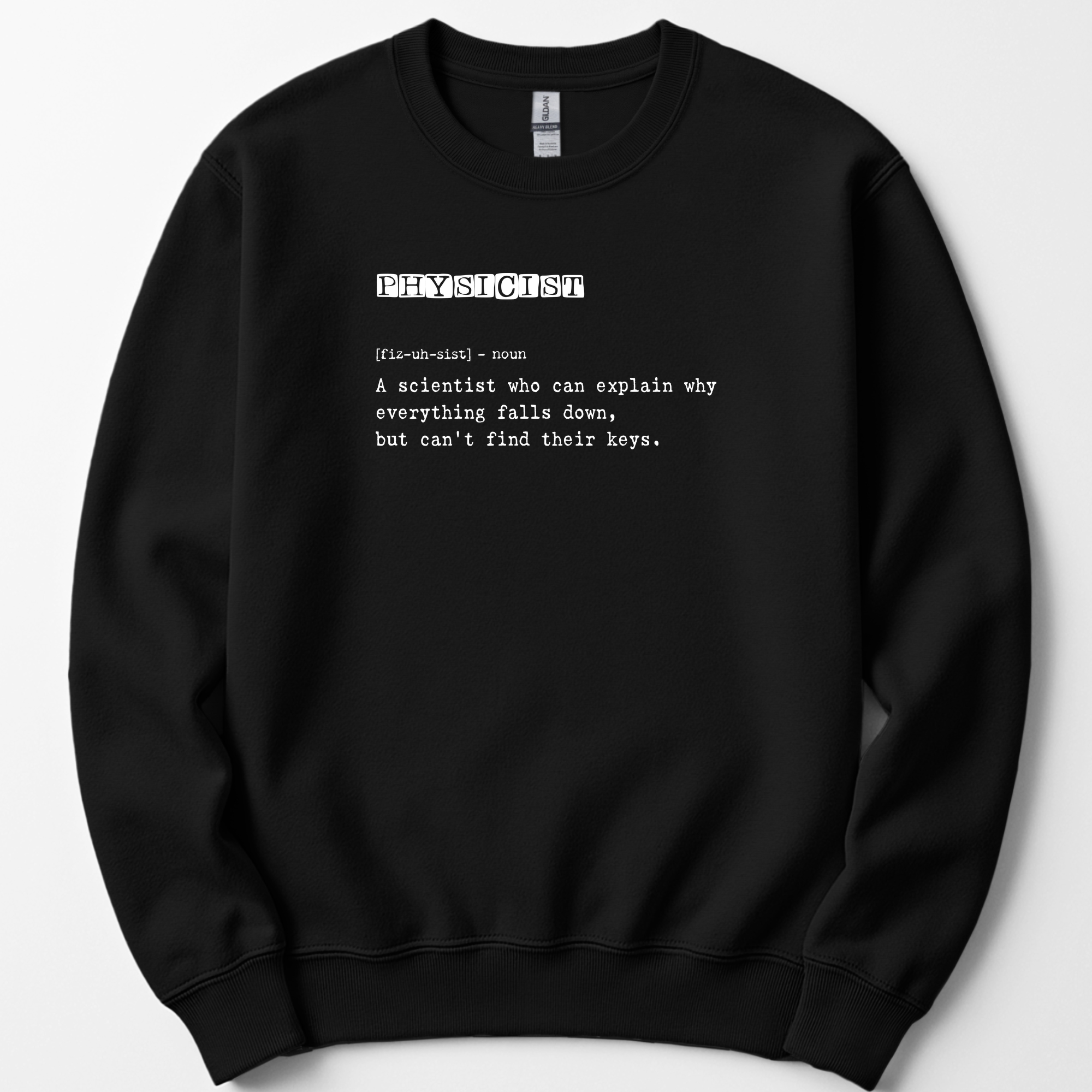 Physicist Definition sweatshirt — Black