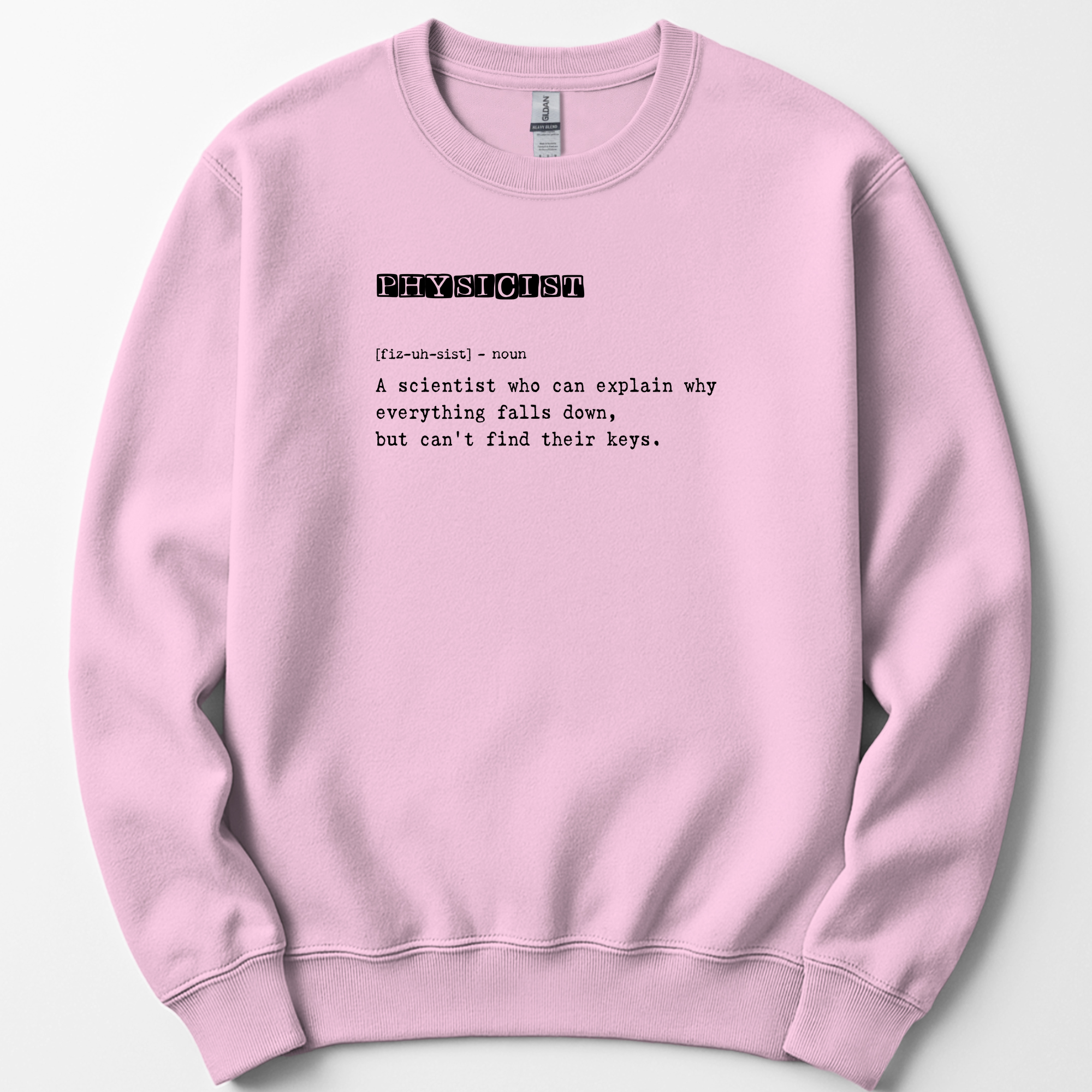 Physicist Definition sweatshirt — Light Pink