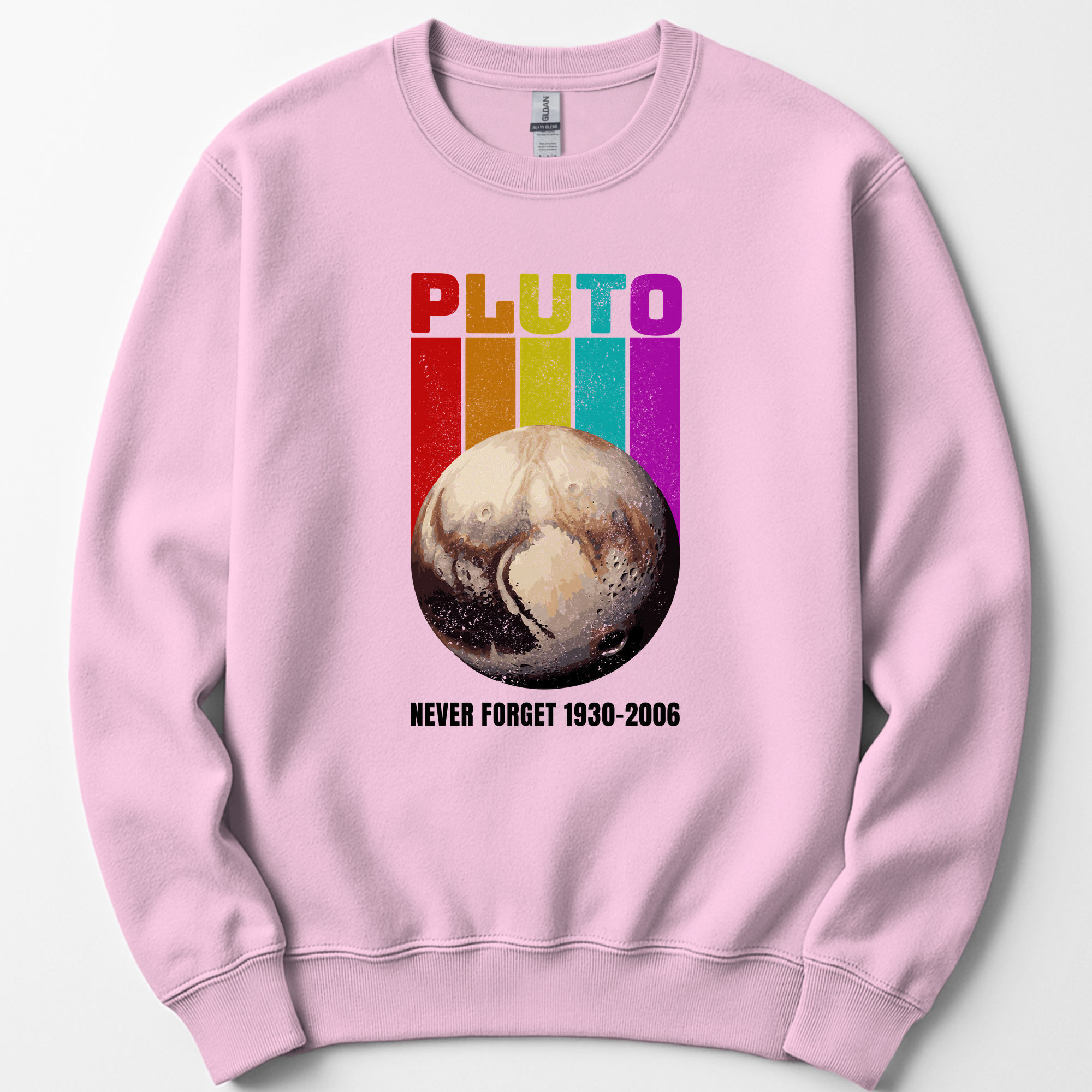 Pluto Never Forget sweatshirt — Light Pink