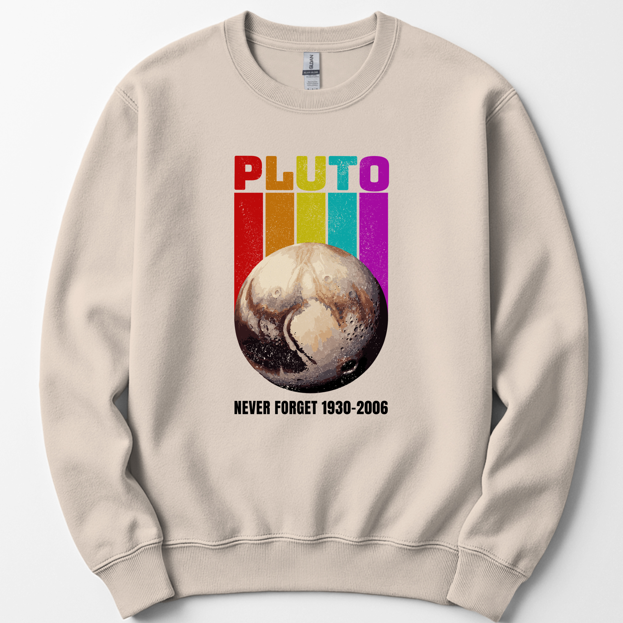 Pluto Never Forget sweatshirt — Sand