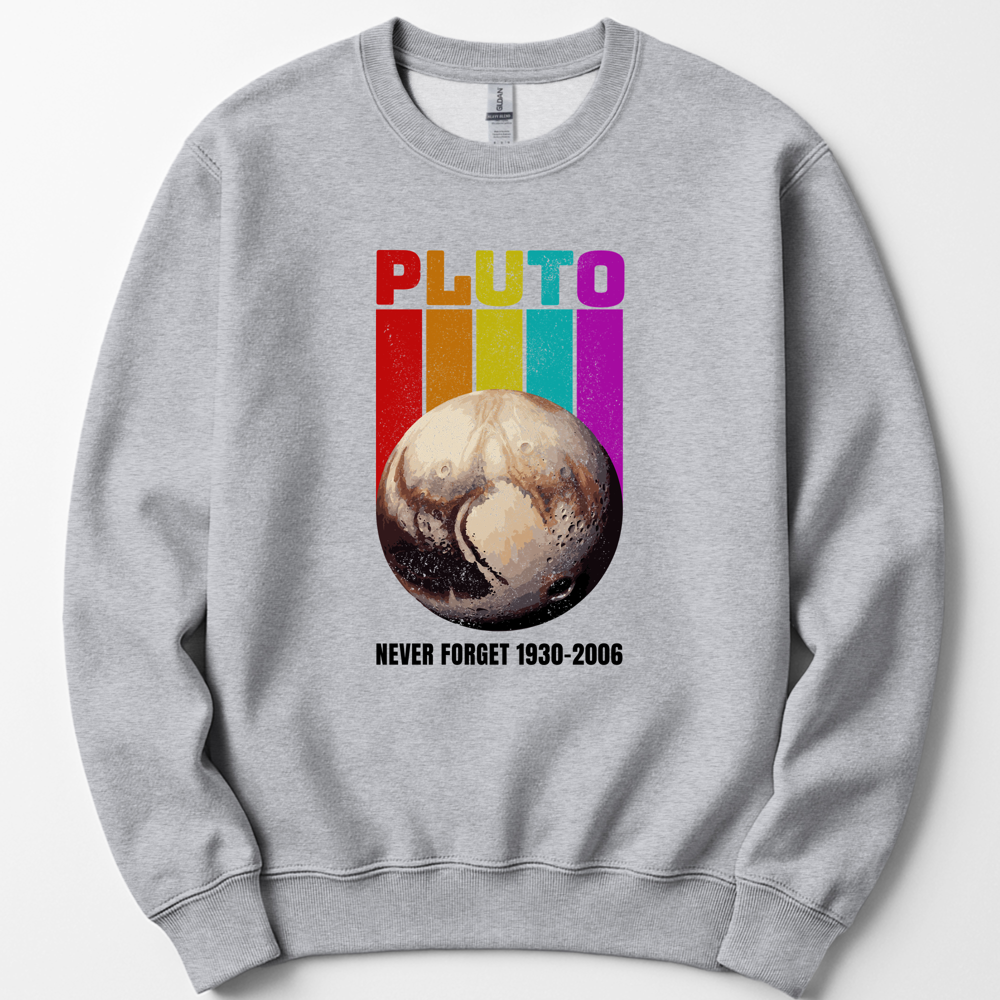 Pluto Never Forget sweatshirt — Sport Grey