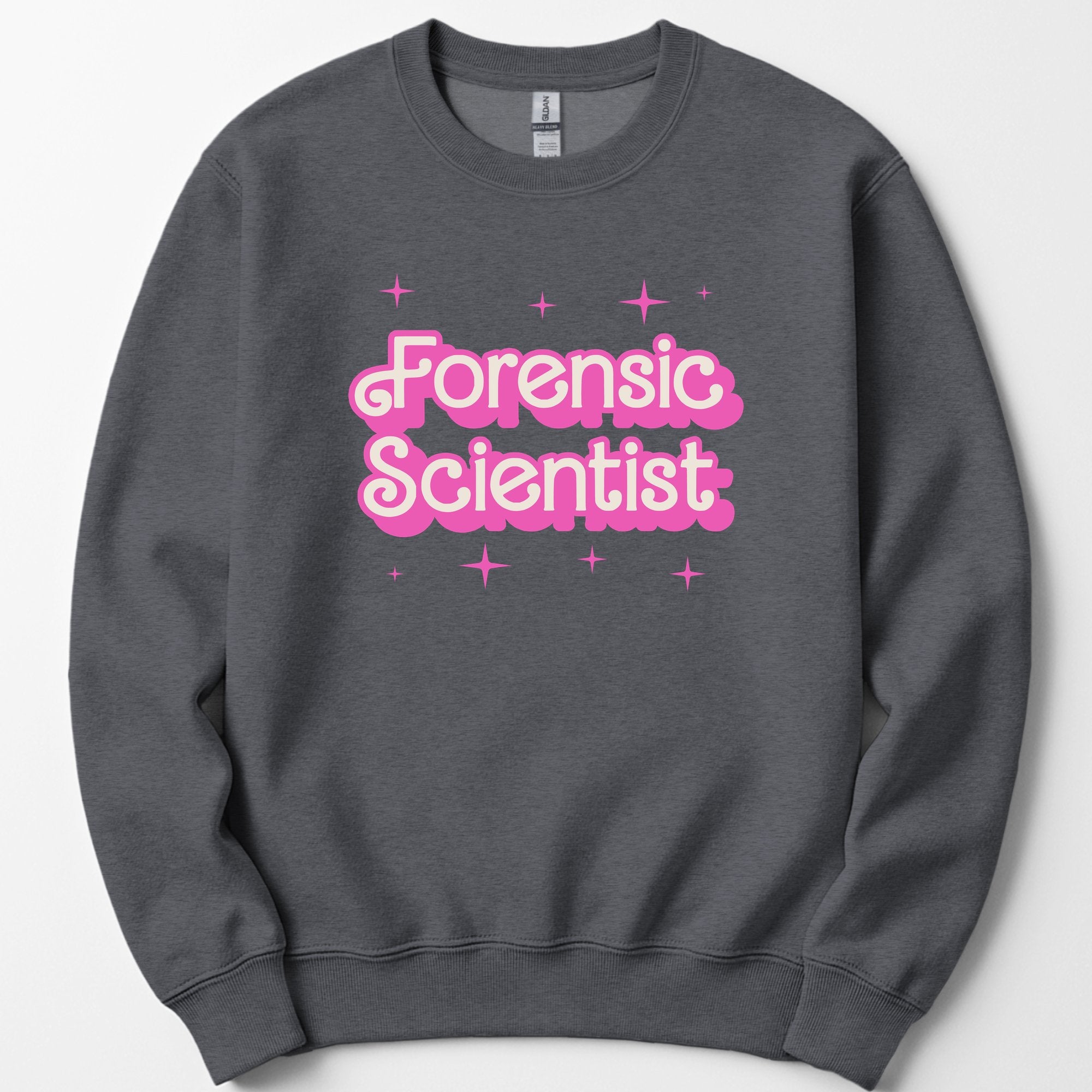Custom Profession Pink Doll sweatshirt — Dark Heather