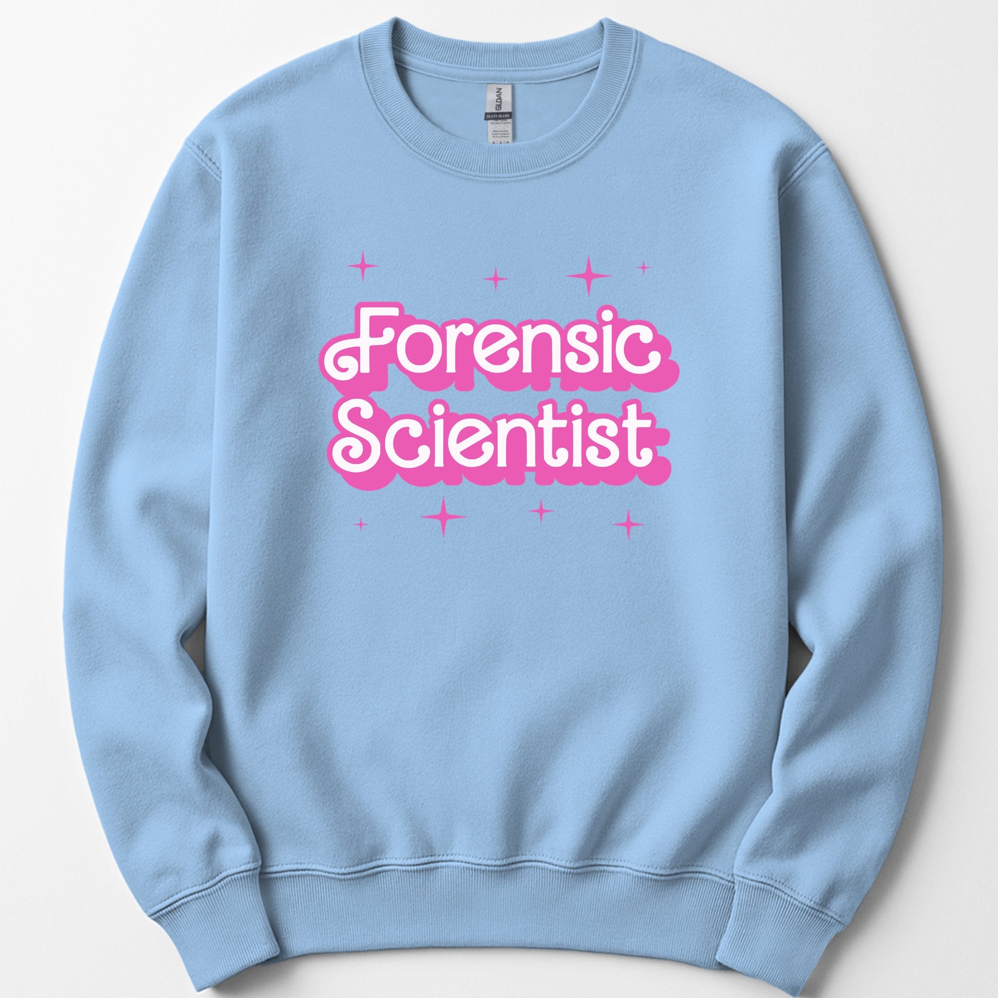 Custom Profession Pink Doll sweatshirt — Light Blue