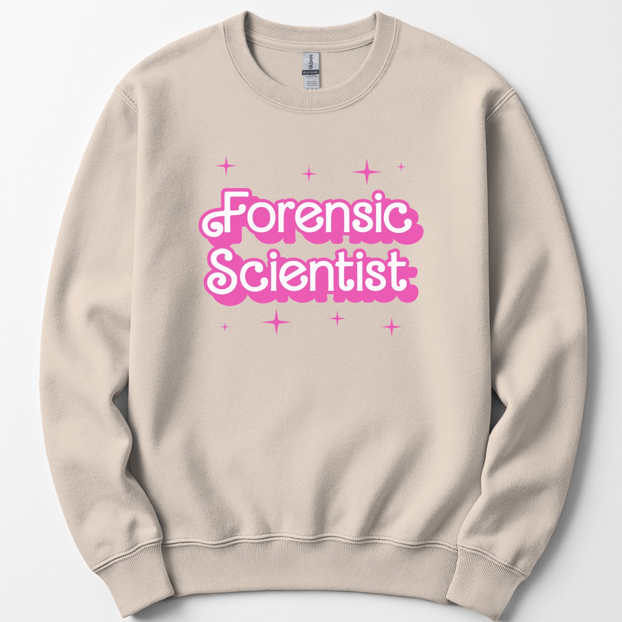 Custom Profession Pink Doll sweatshirt — Sand