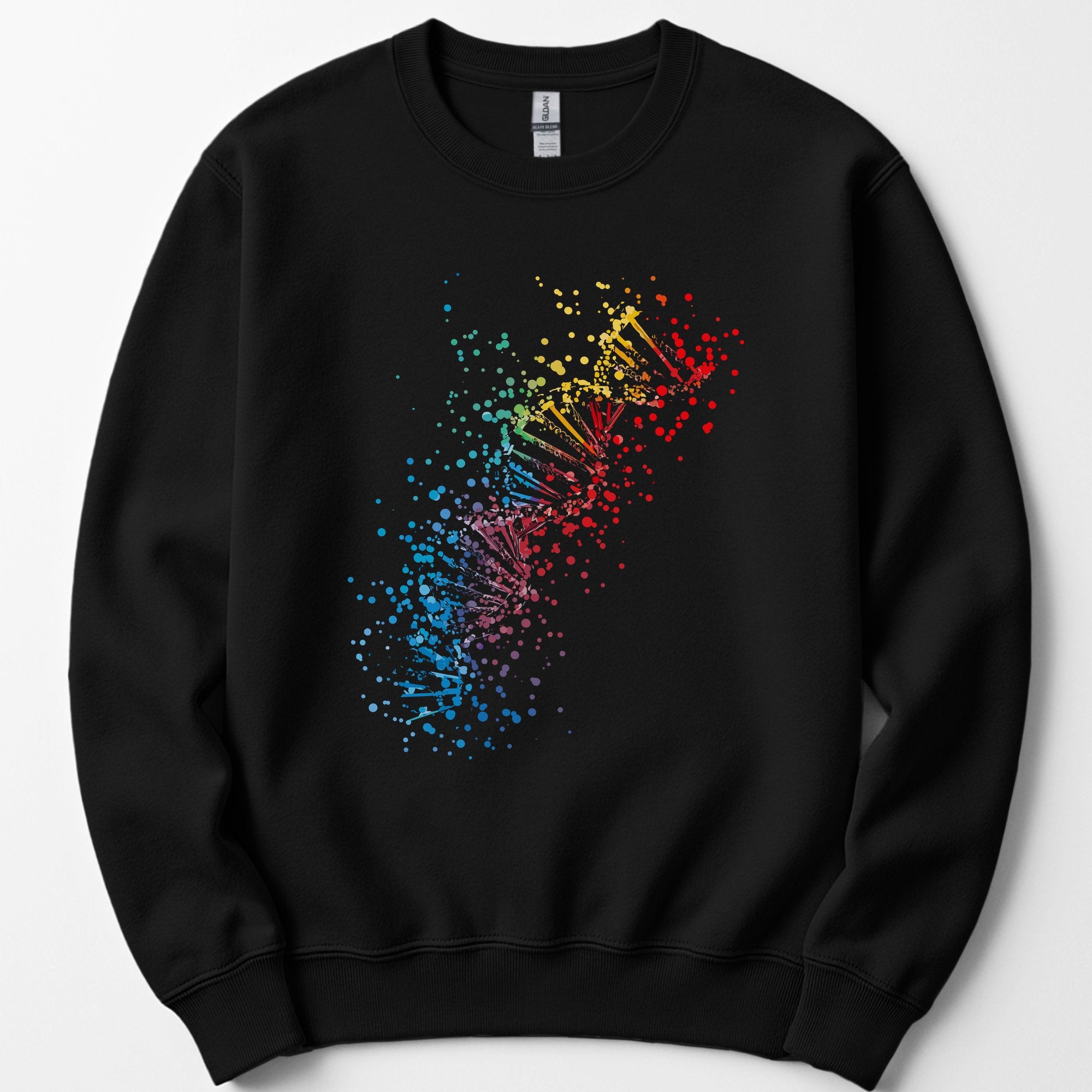 Rainbow DNA sweatshirt — Black