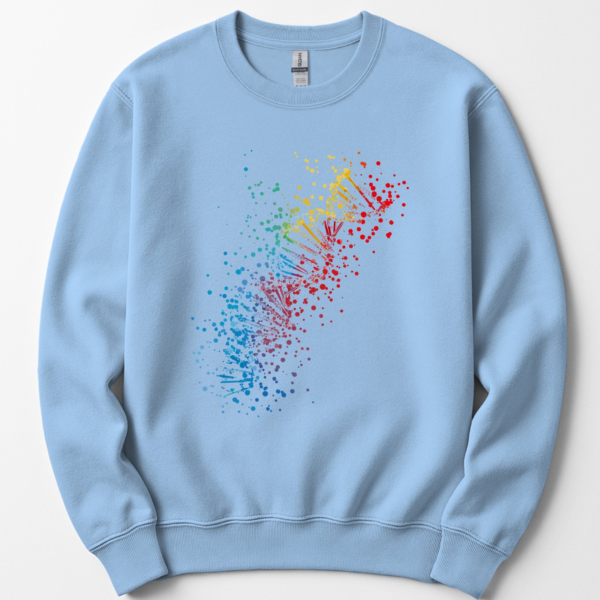 Rainbow DNA sweatshirt — Light Blue