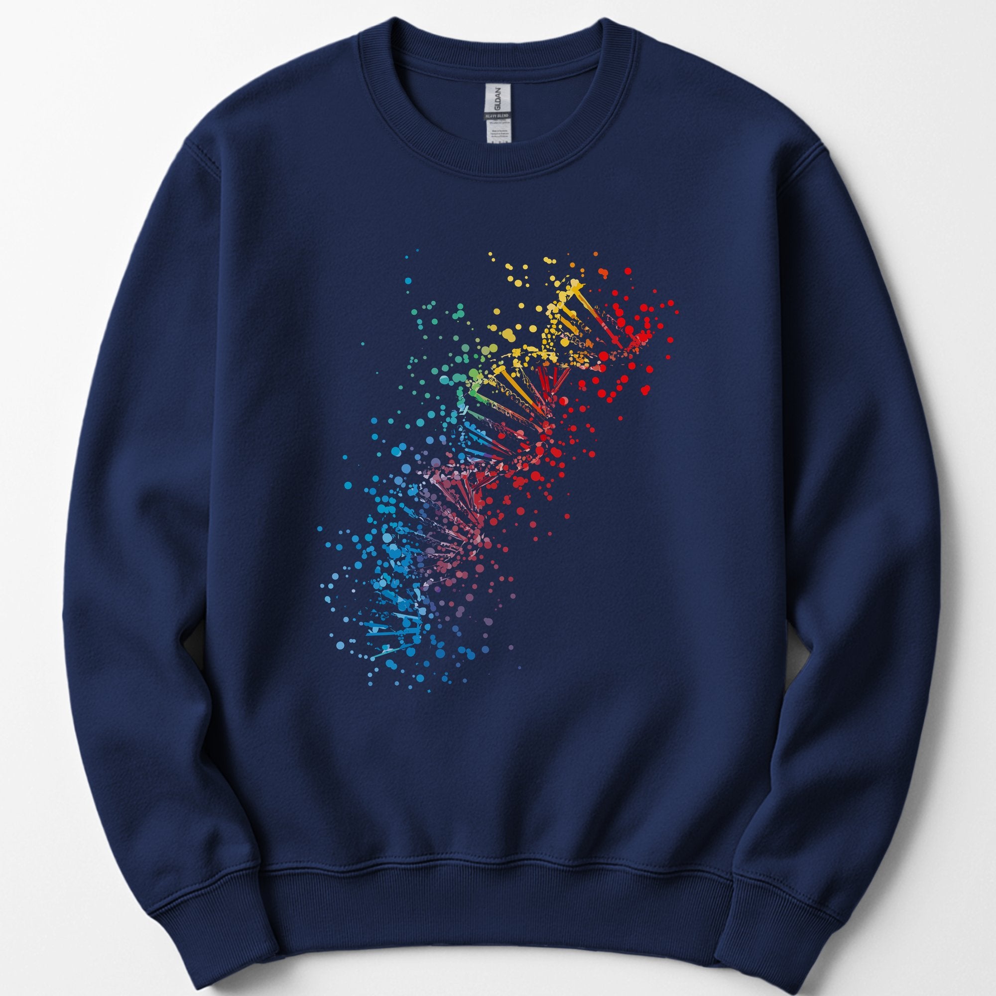 Rainbow DNA sweatshirt — Navy