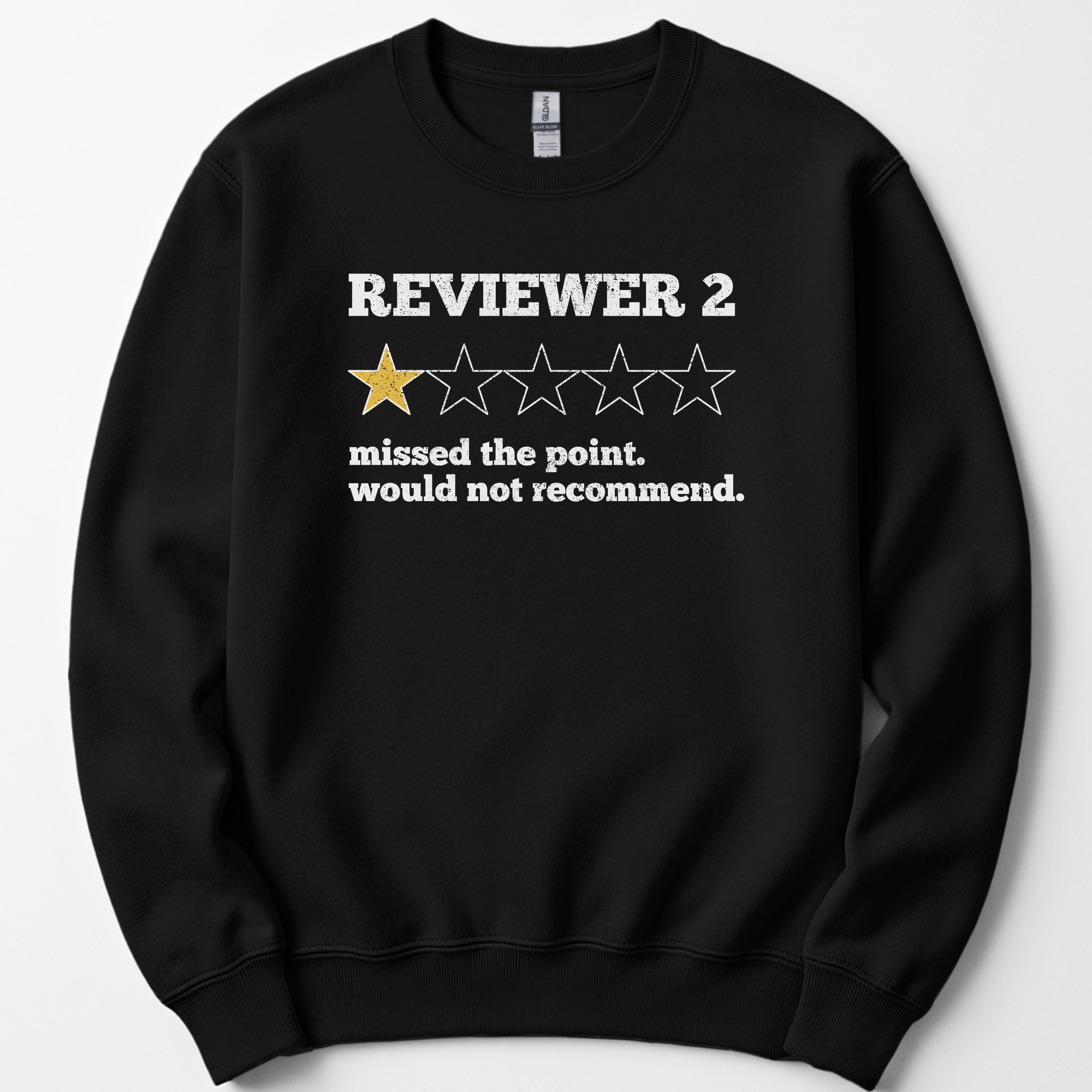 Reviewer 2 Star Review sweatshirt — Black