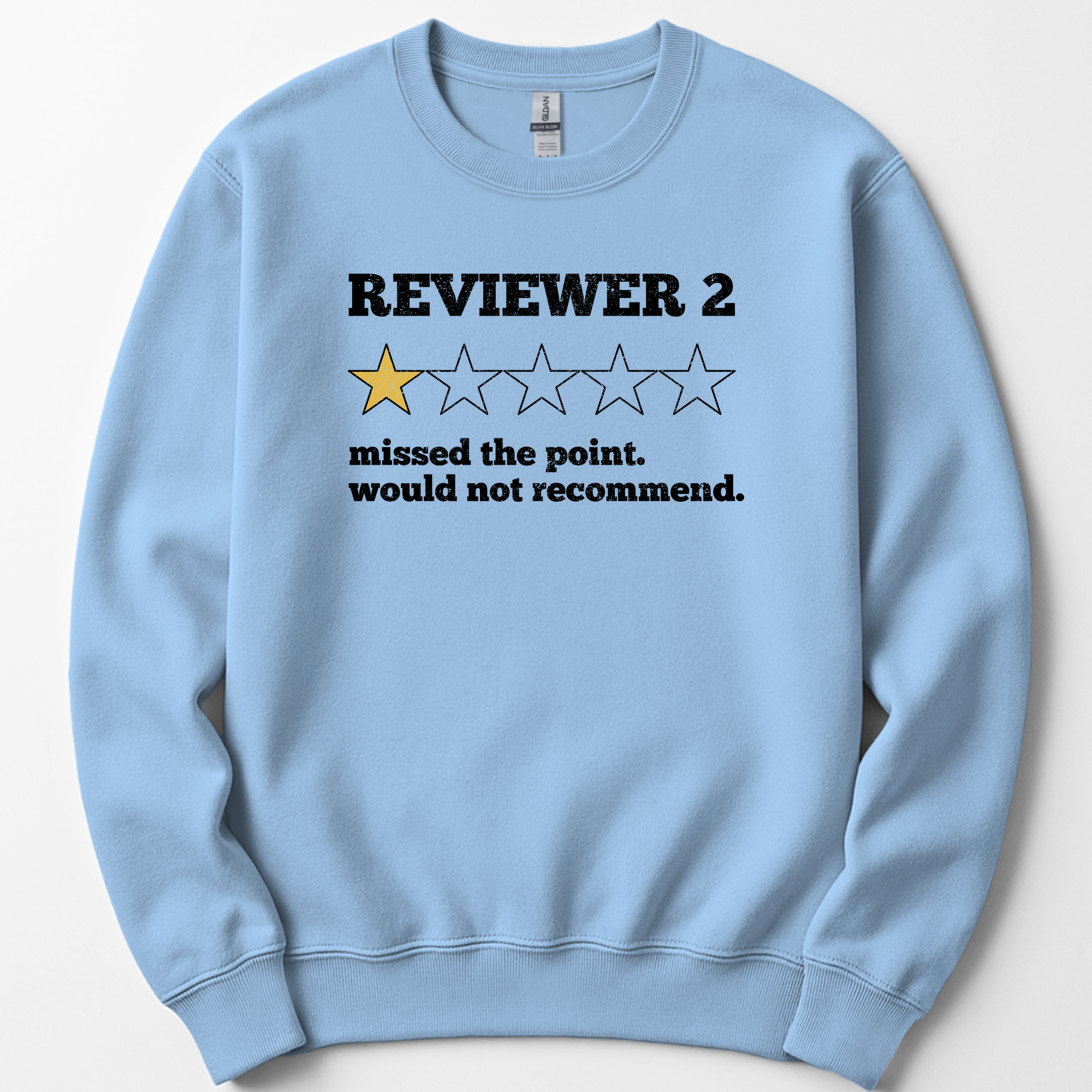 Reviewer 2 Star Review sweatshirt — Light Blue
