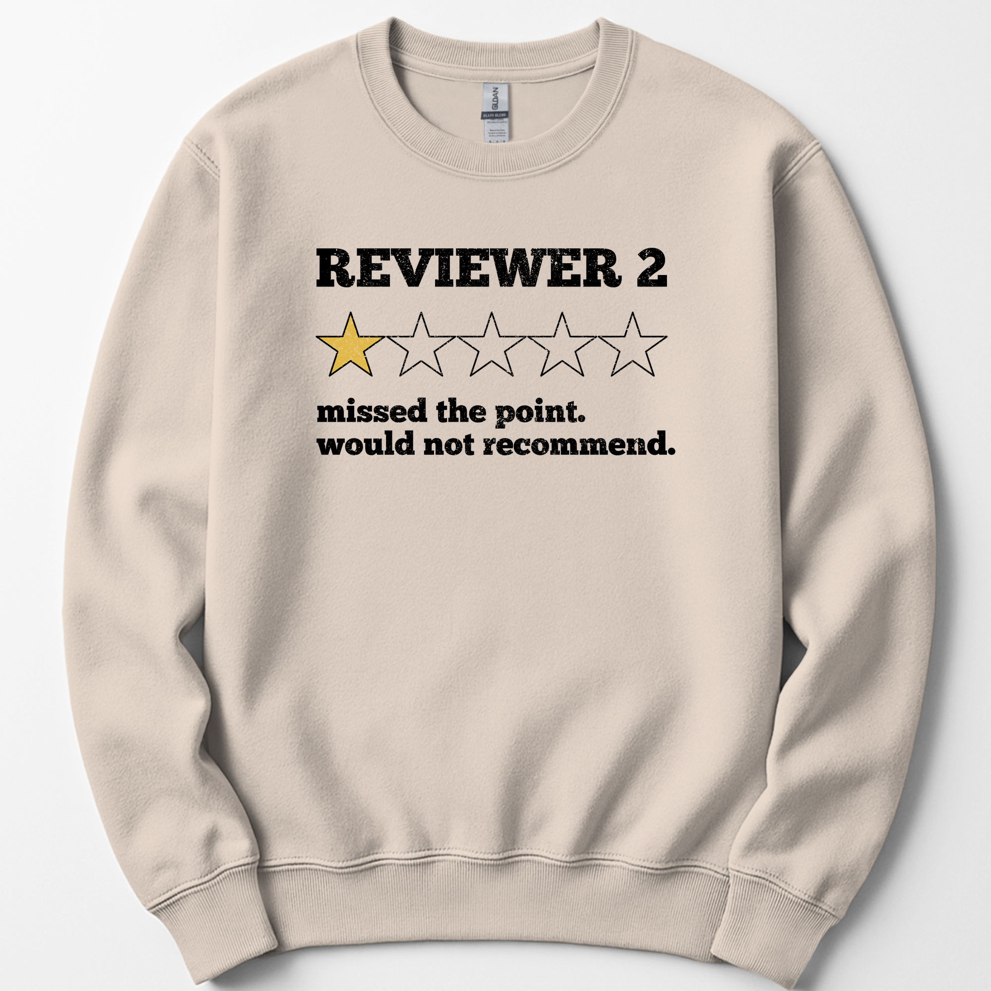 Reviewer 2 Star Review sweatshirt — Sand