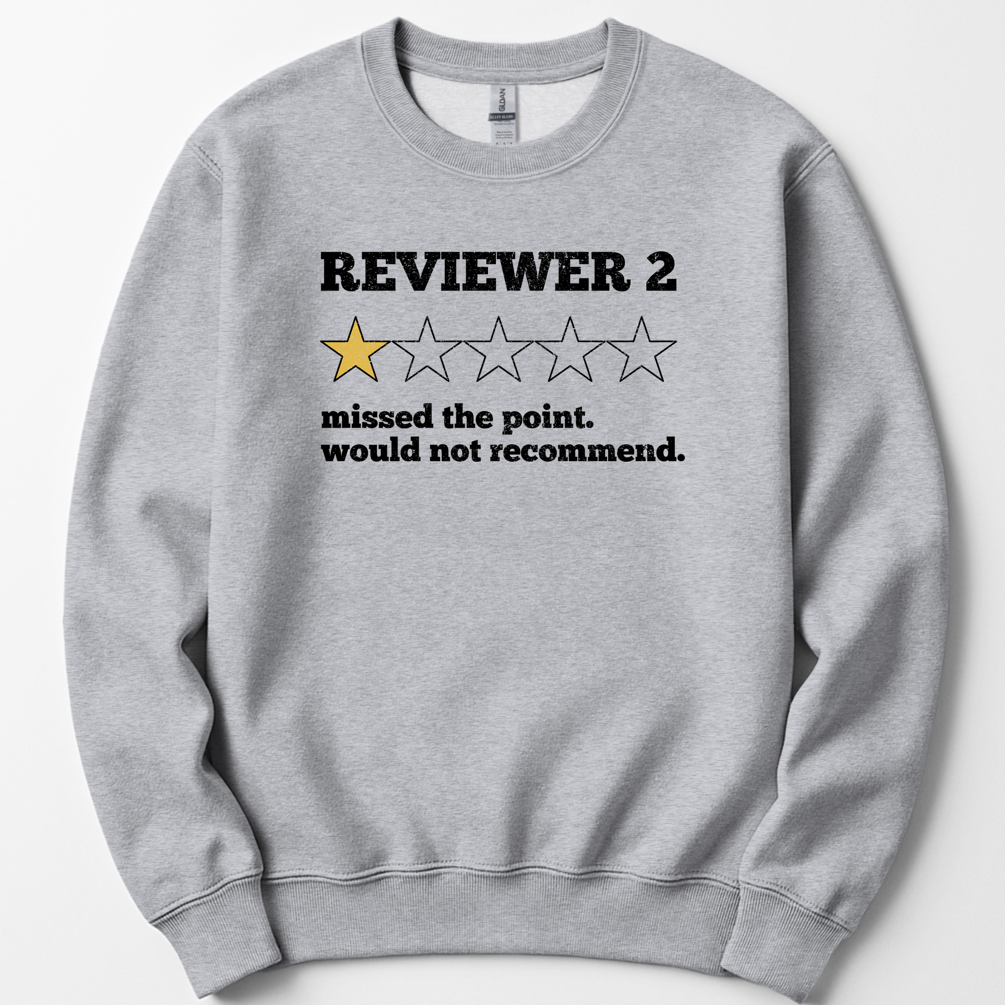 Reviewer 2 Star Review sweatshirt — Sport Grey