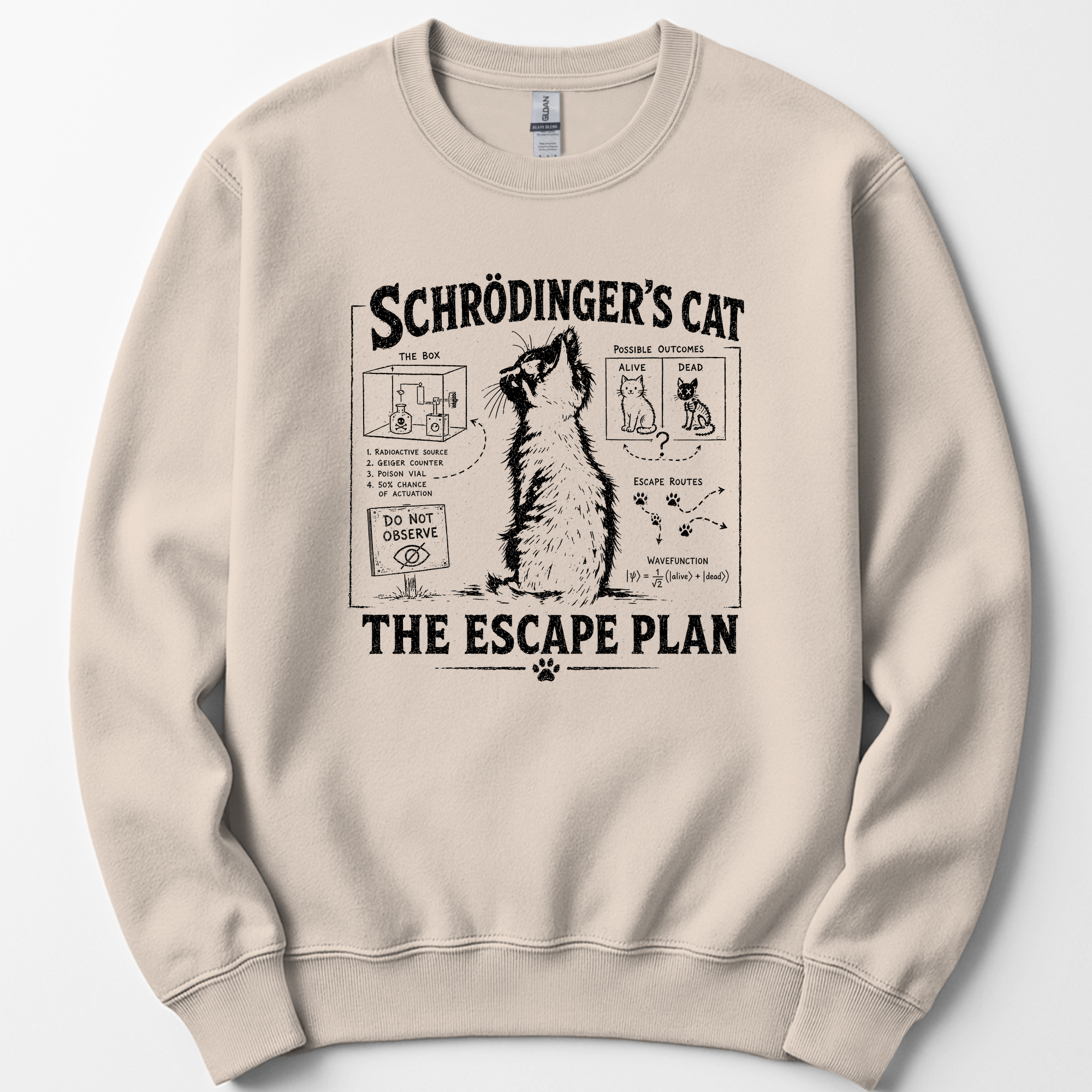 Schrödinger's Cat sweatshirt — Sand
