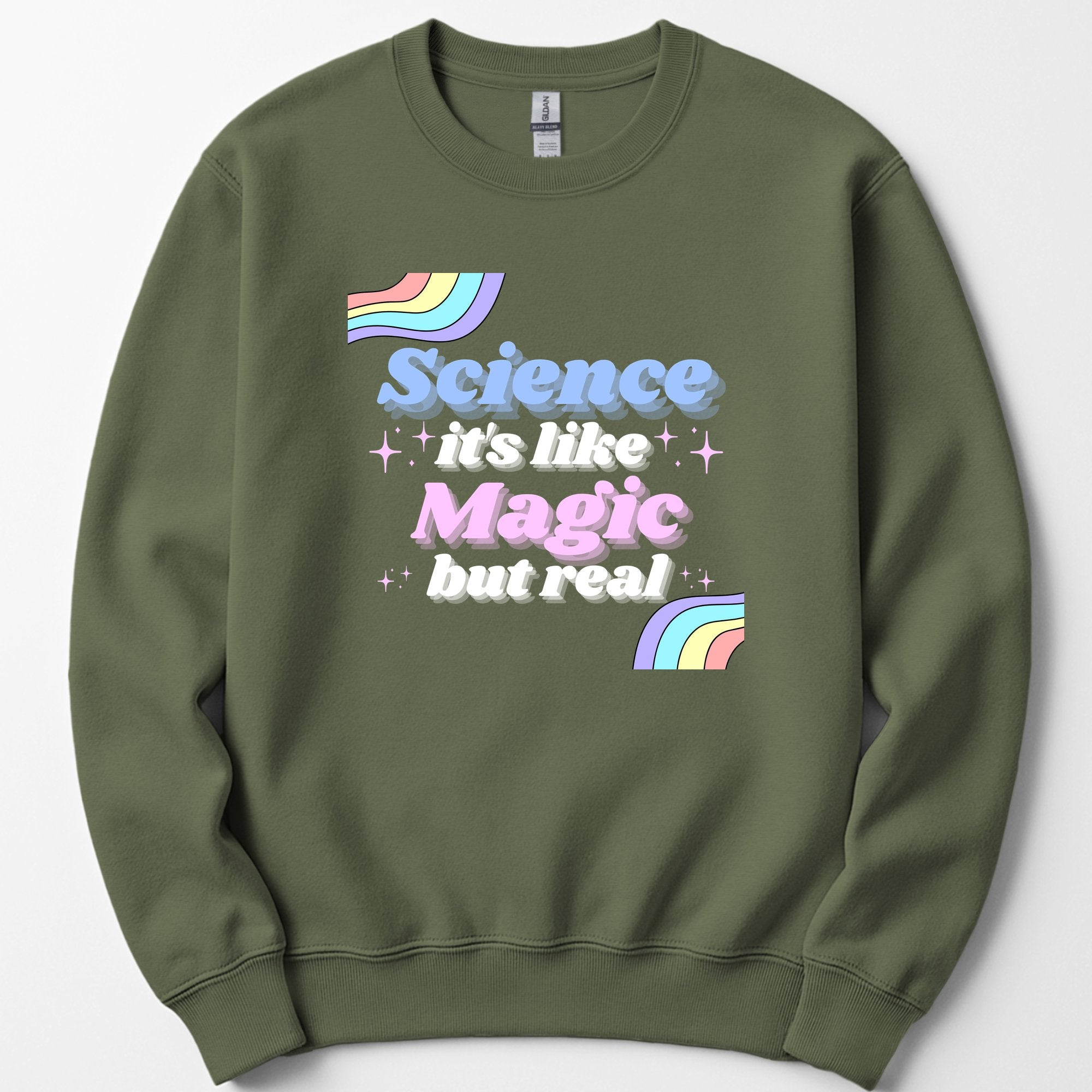 Science Like Magic sweatshirt — Military Green