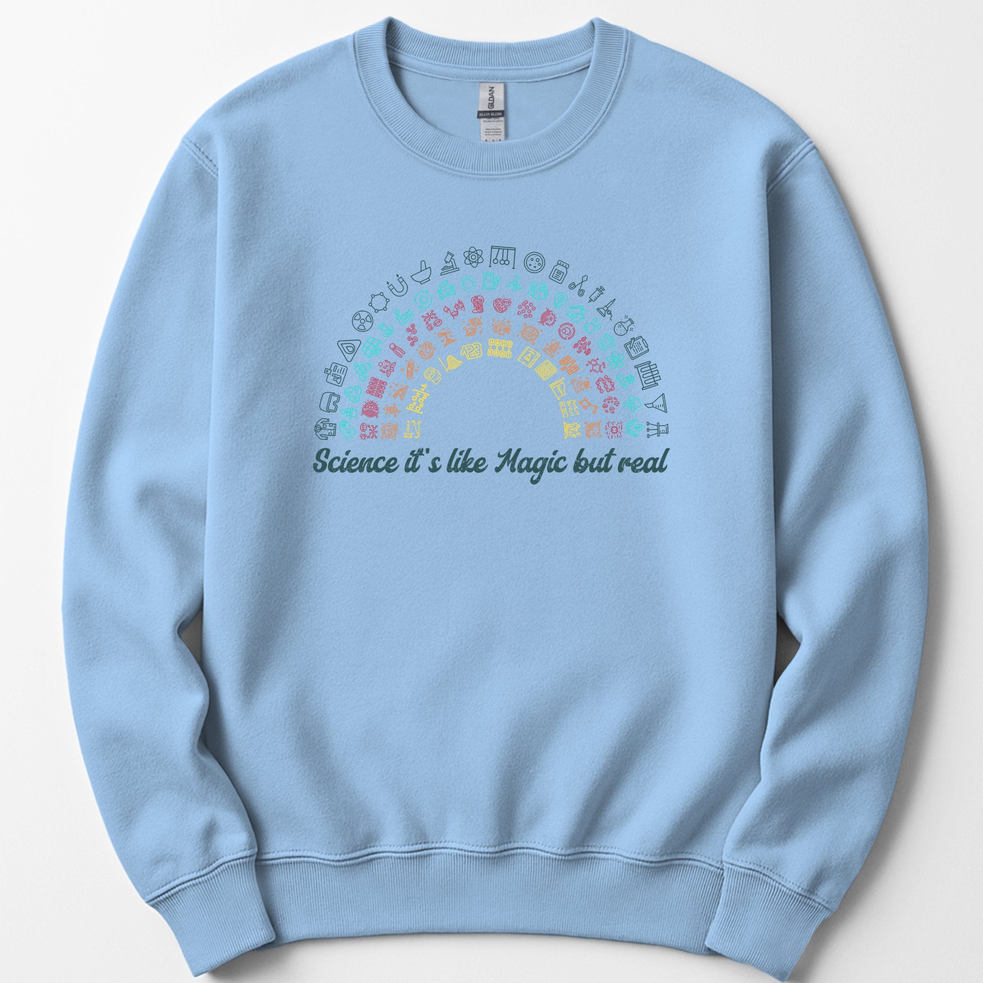 Science Rainbow sweatshirt — Light Blue