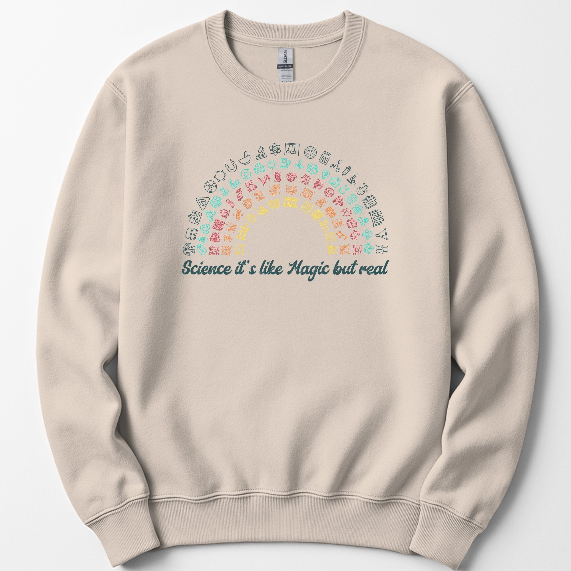 Science Rainbow sweatshirt — Sand