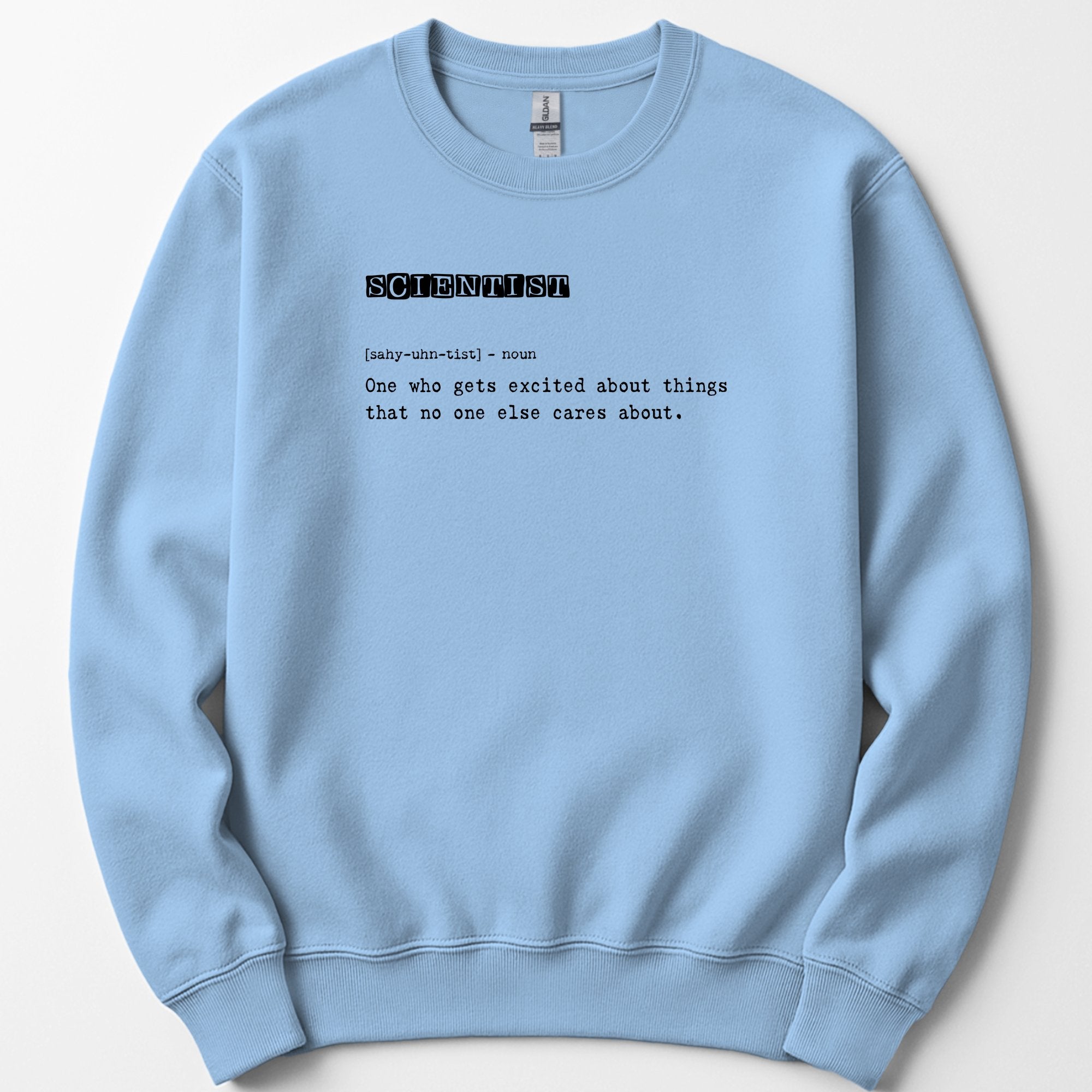 Scientist Definition sweatshirt — Light Blue