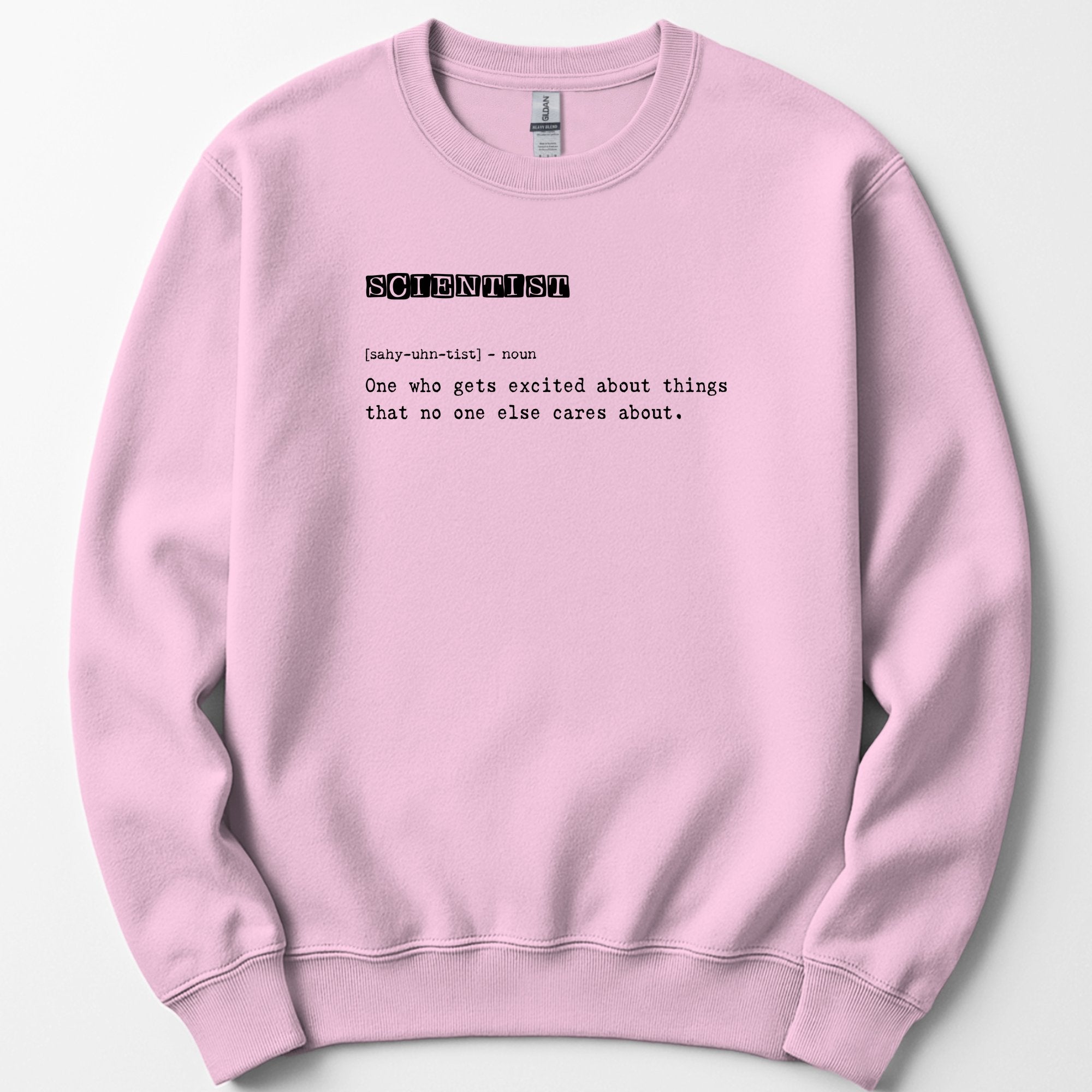 Scientist Definition sweatshirt — Light Pink