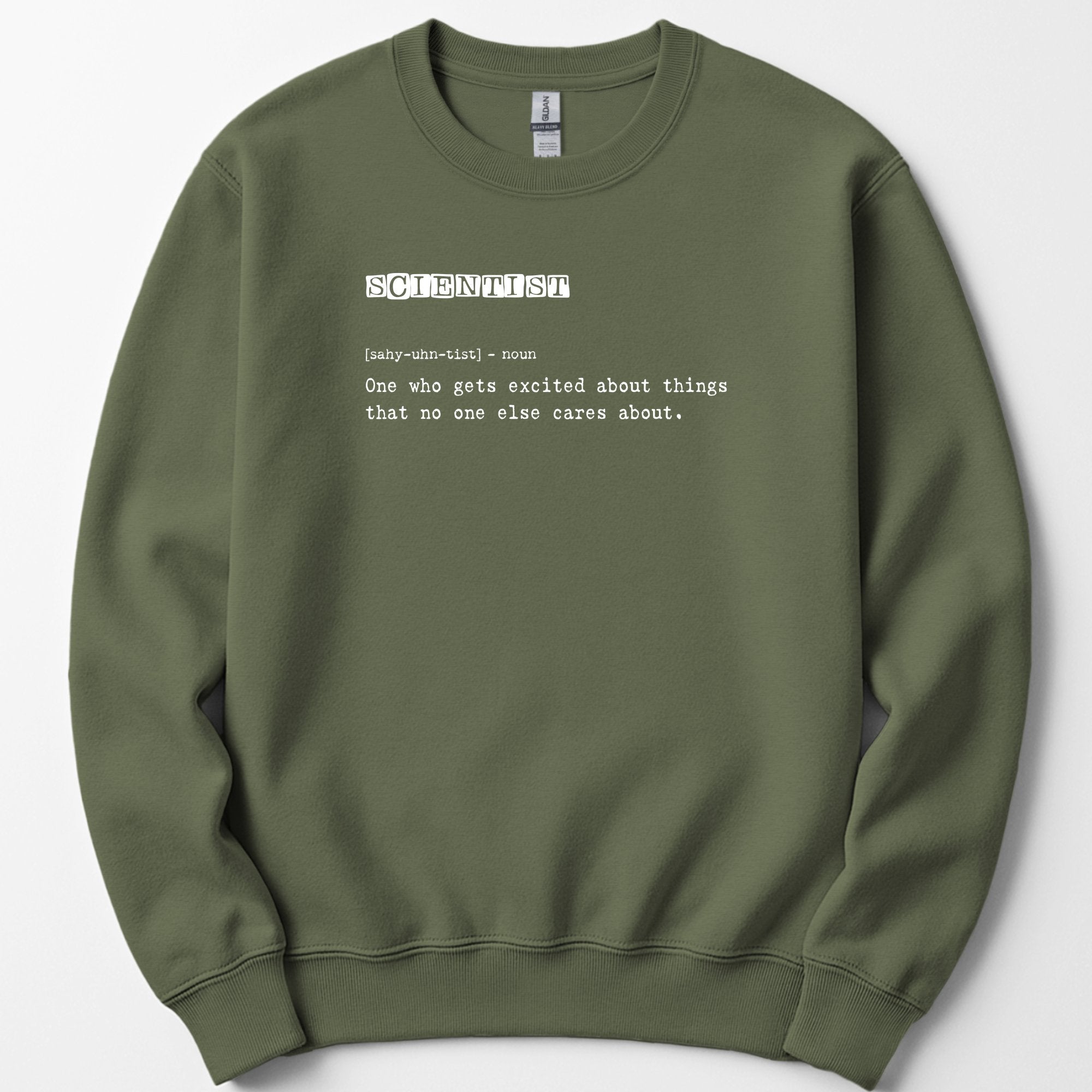 Scientist Definition sweatshirt — Military Green