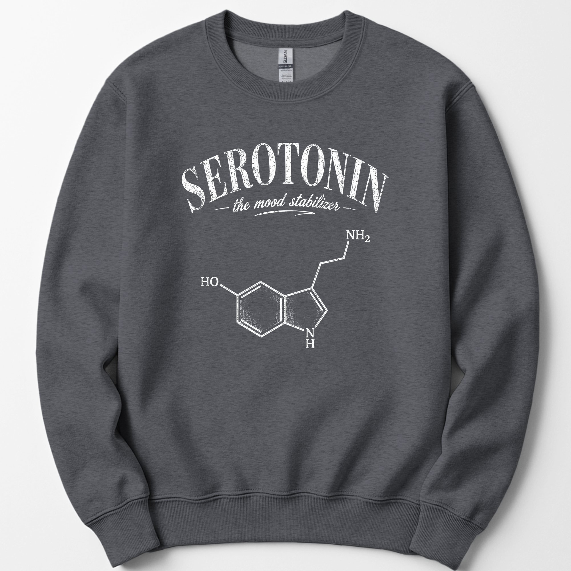 Serotonin The Mood Stabilizer sweatshirt — Dark Heather