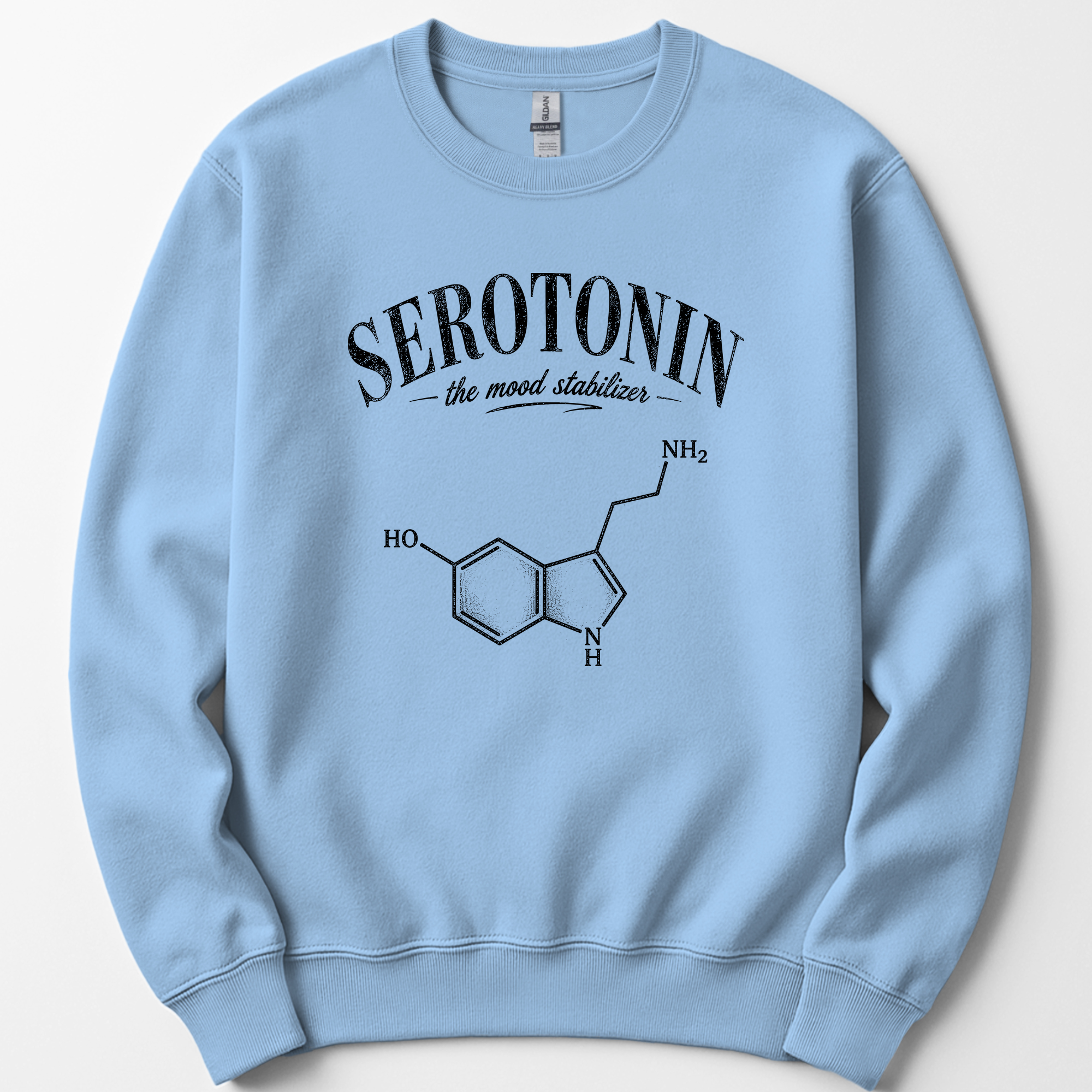 Serotonin The Mood Stabilizer sweatshirt — Light Blue
