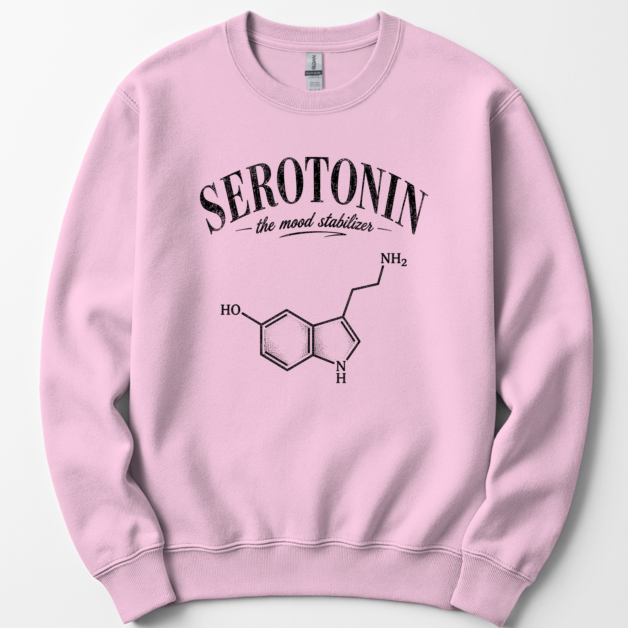 Serotonin The Mood Stabilizer sweatshirt — Light Pink