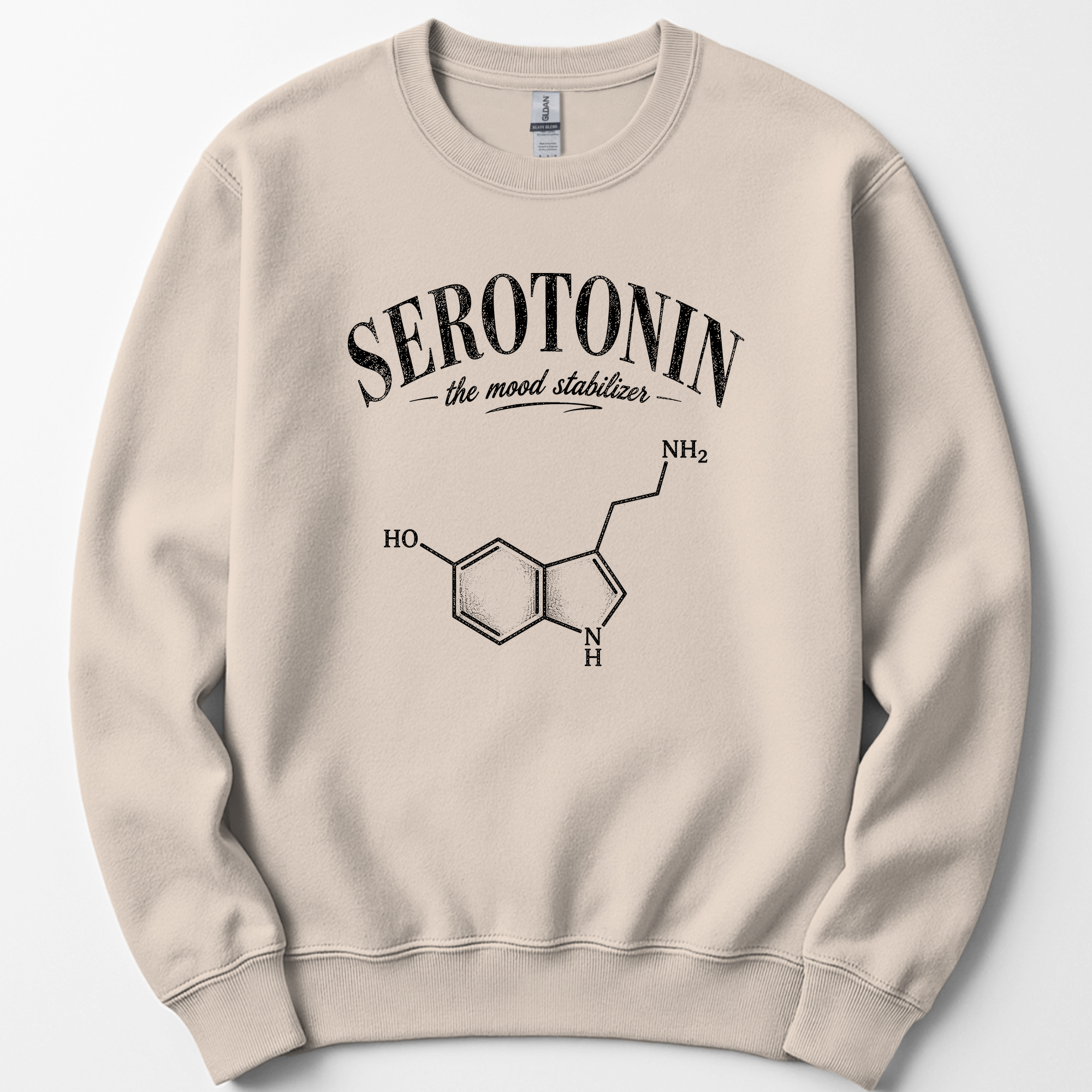 Serotonin The Mood Stabilizer sweatshirt — Sand