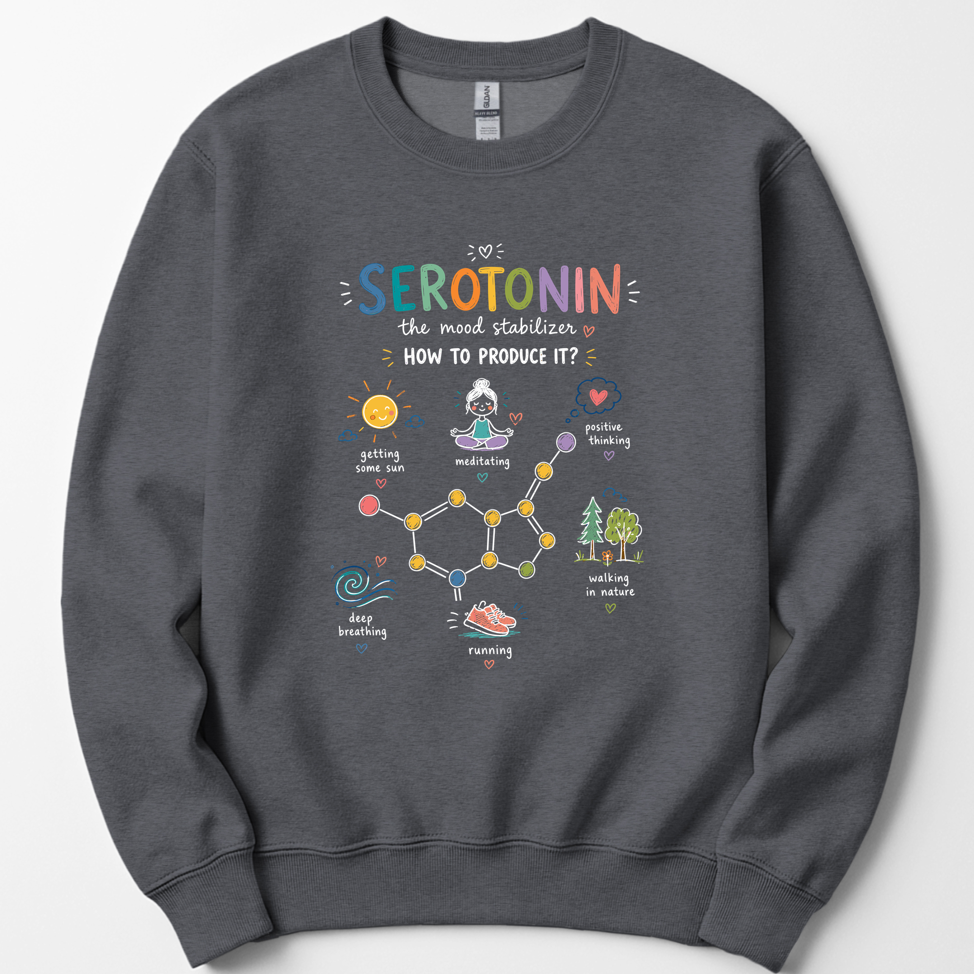 Serotonin sweatshirt — Dark Heather