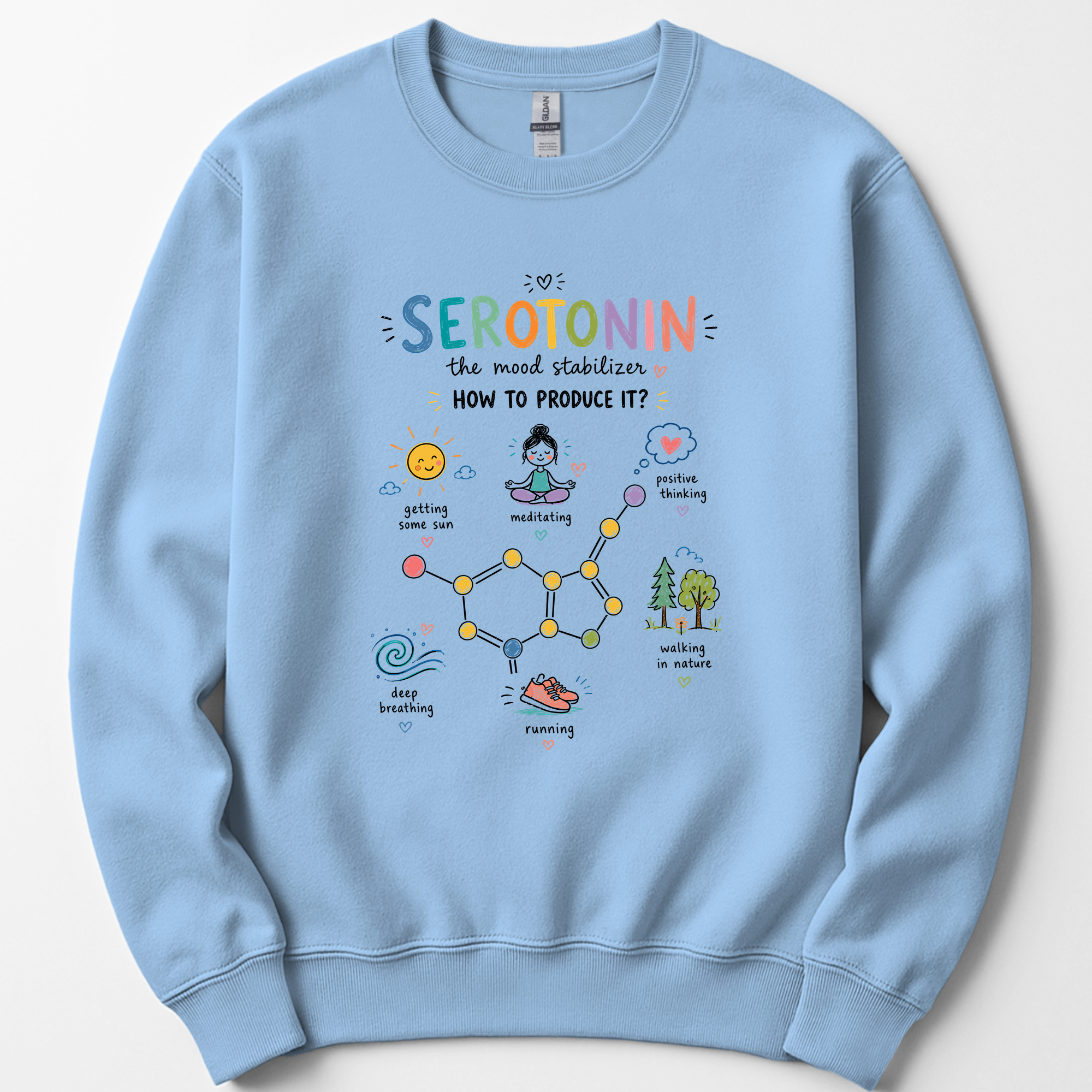 Serotonin sweatshirt — Light Blue