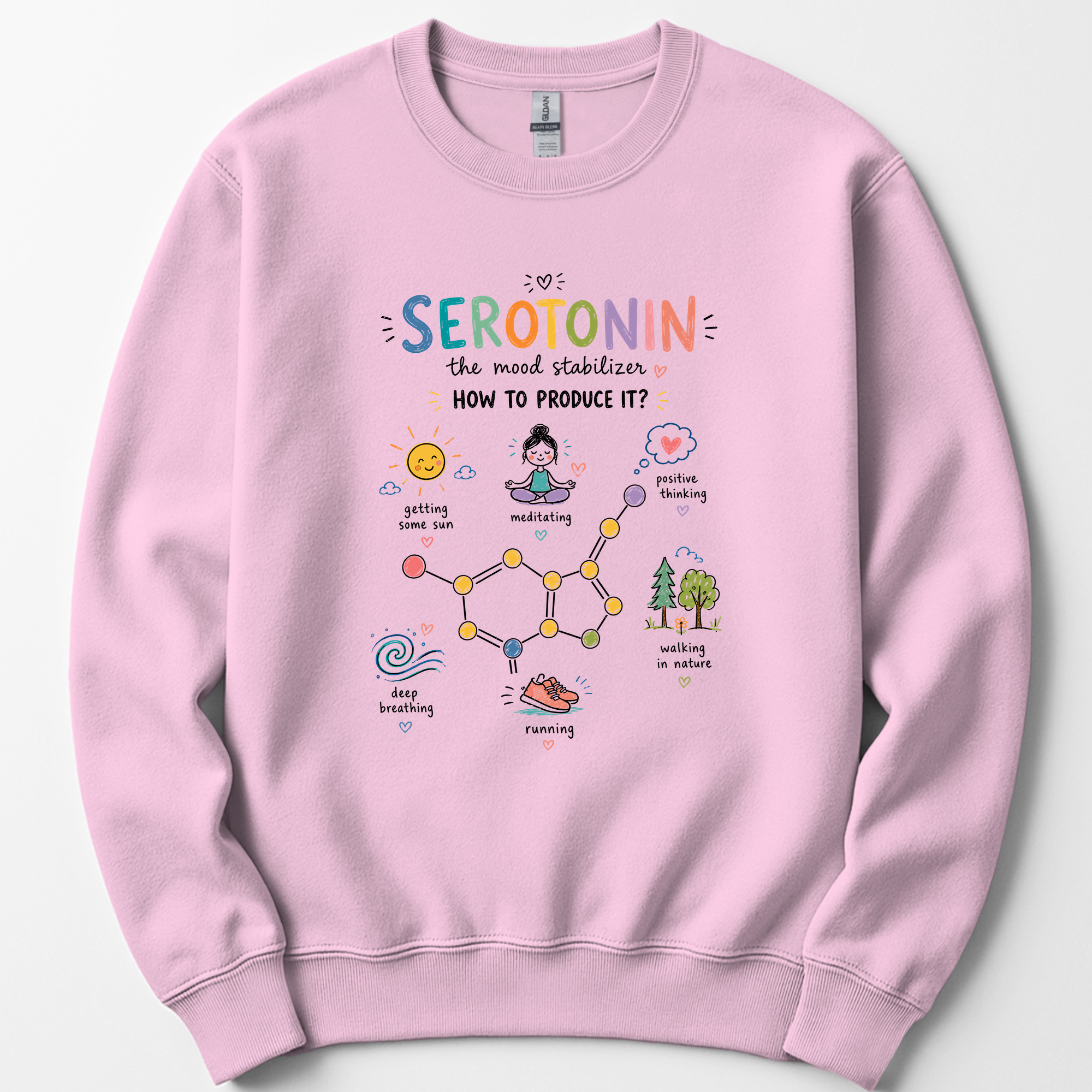Serotonin sweatshirt — Light Pink