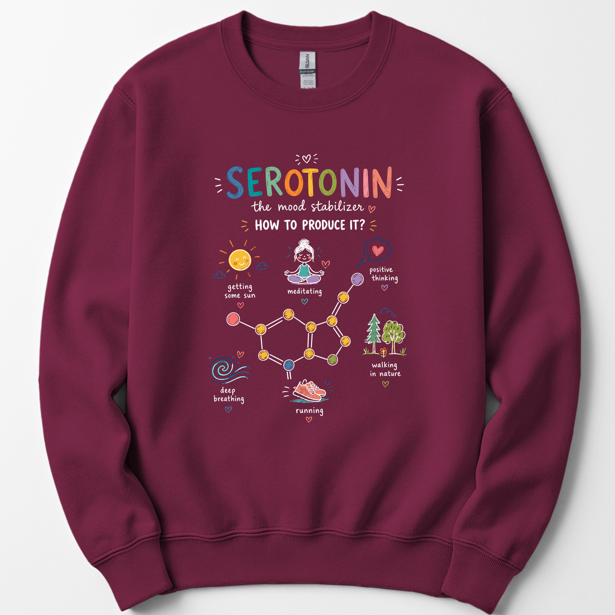 Serotonin sweatshirt — Maroon